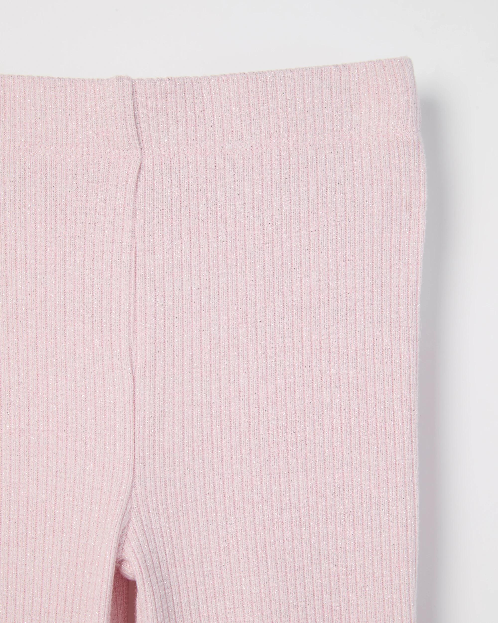 2 Target Kids Fashion Rib Knit Flare Leggings METALLIC PINK, 2 of 2