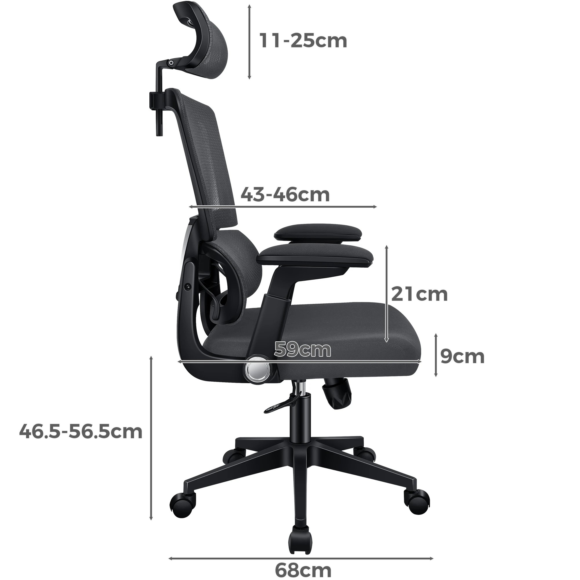 10 Alfordson Mesh Office Chair Executive Computer Gaming Seat Tilt Study Work - Grey, 10 of 10