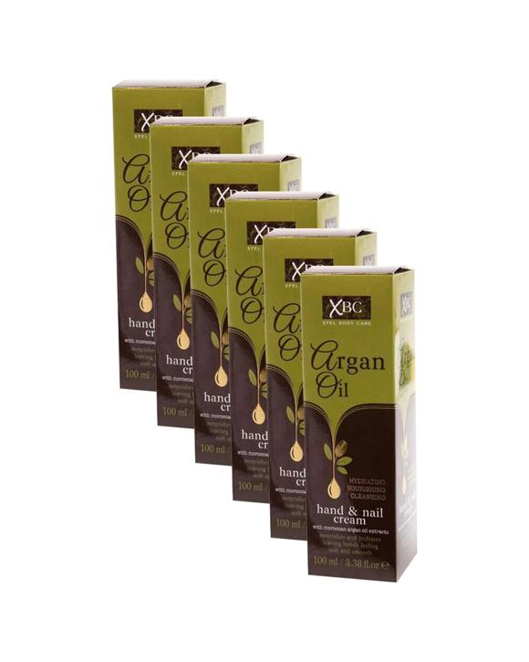 Xbc 6PK Argan Oil Hand & Nail Shea Butter Moisturiser Soft Smooth Hands Nails 100ml - Multi