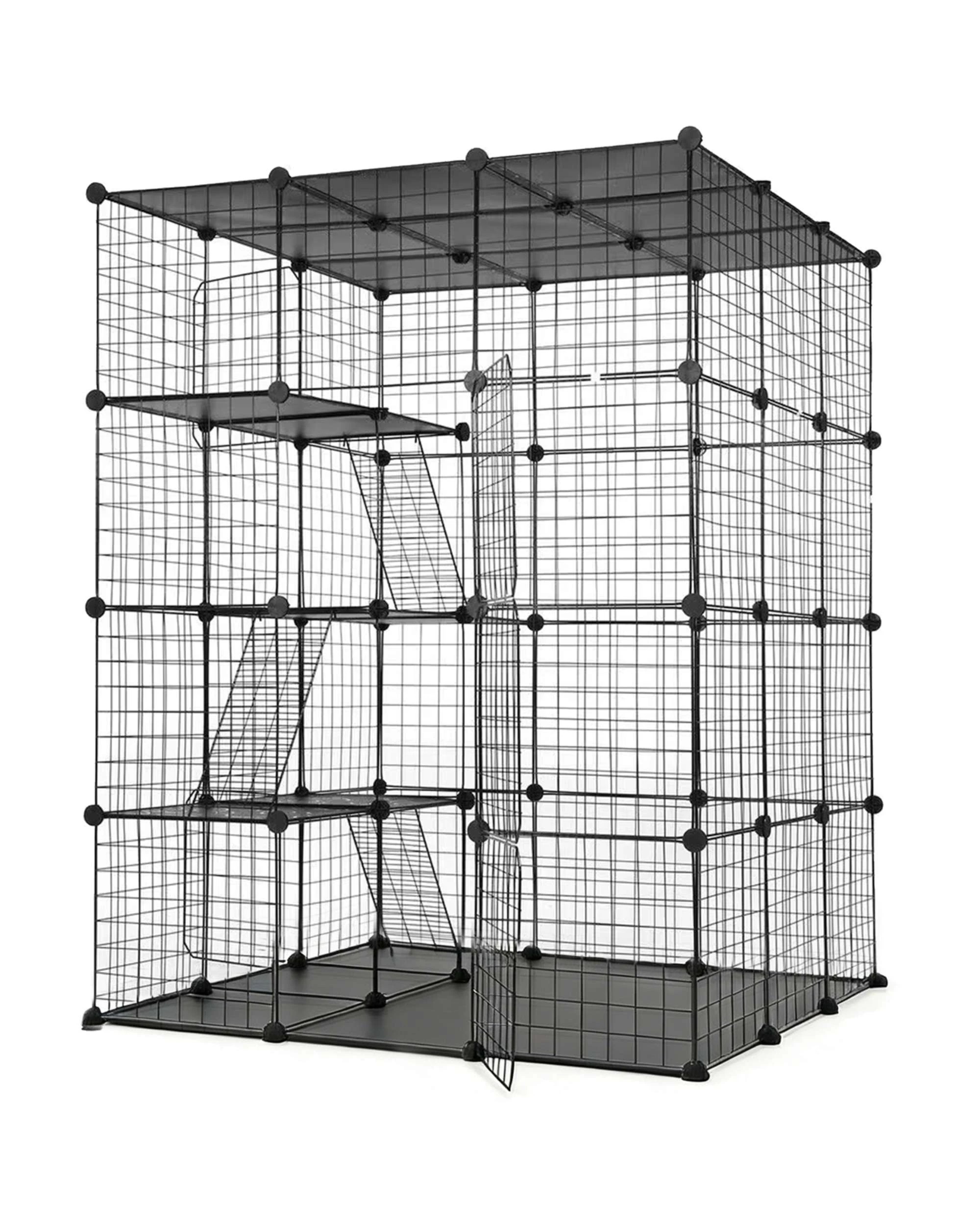 1 Advwin 4 Tier DIY Cat Cage Pet Crate Cat Villa Cat Enclosure, 1 of 8