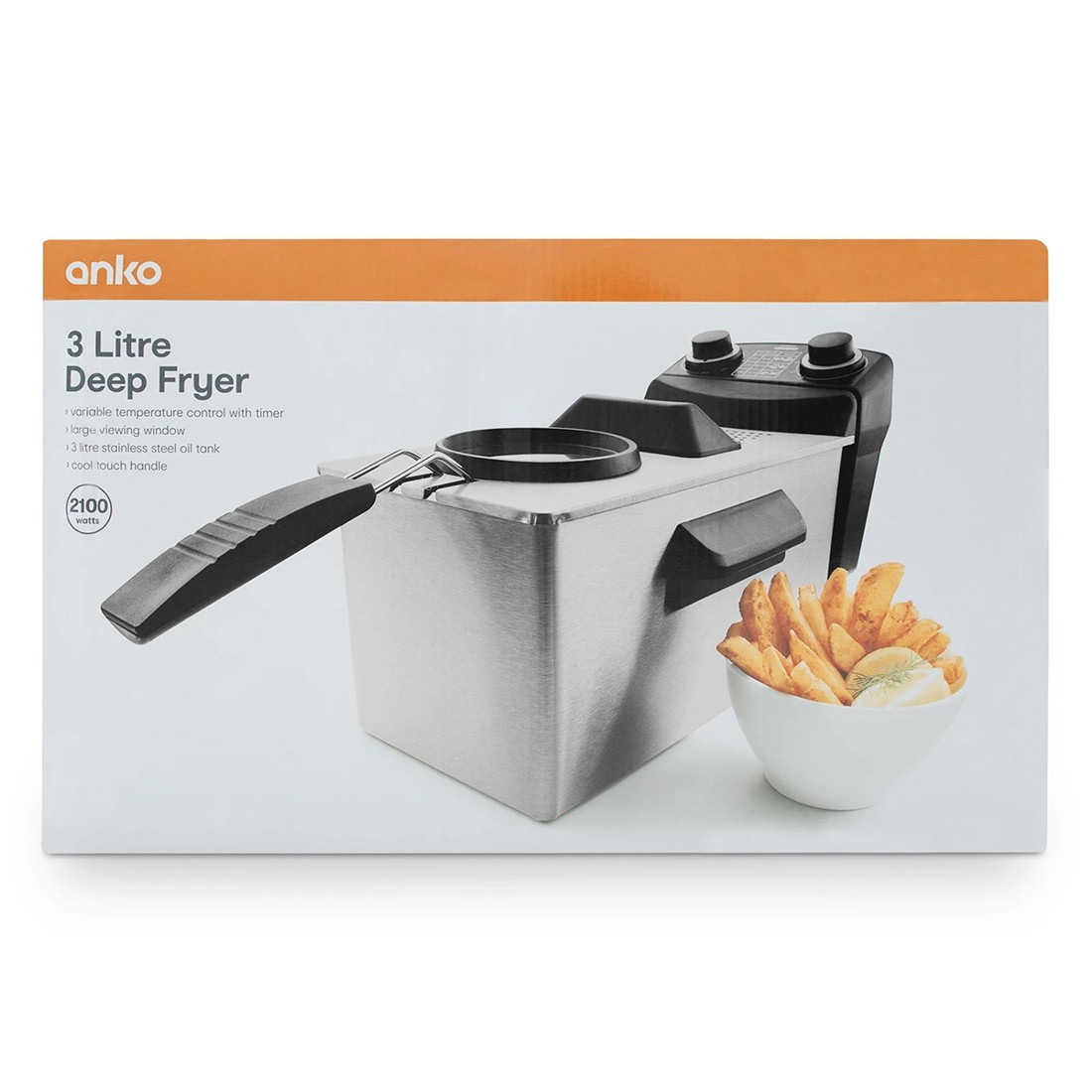 10 3L Deep Fryer with Timer, 10 of 10