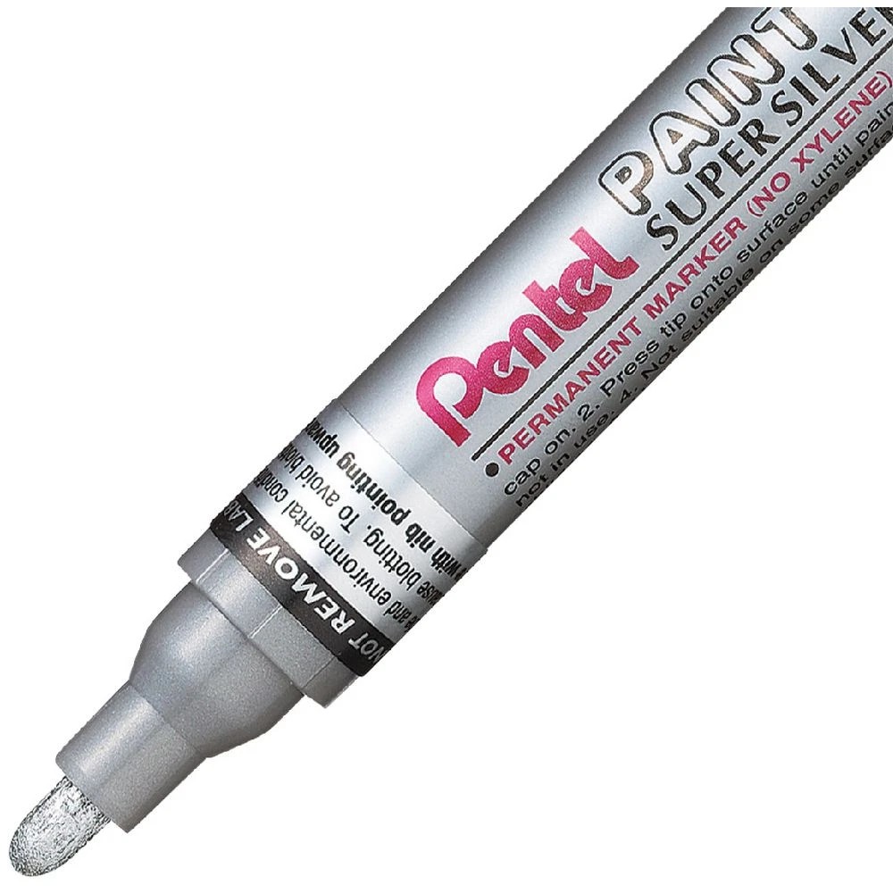 2 Pentel MMP10 Paint Marker Silver, 2 of 3
