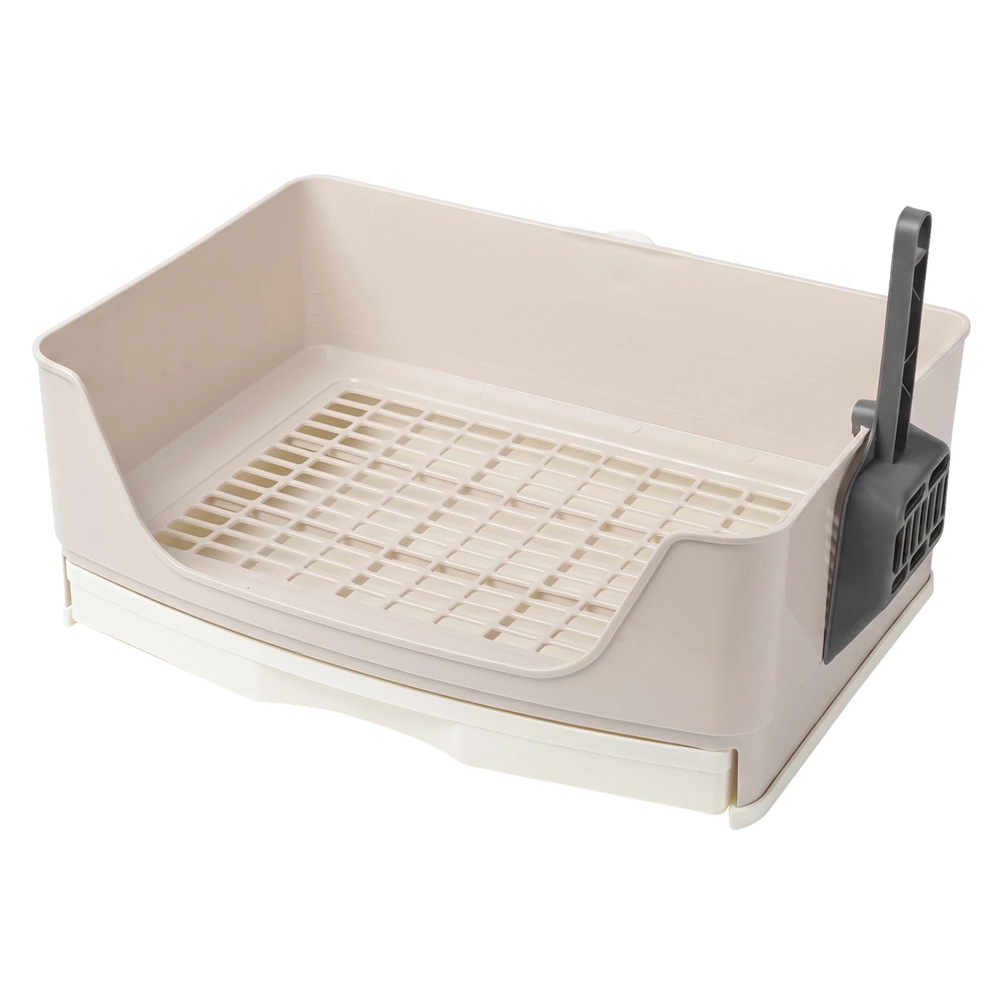1 PaWz Rabbit Litter Tray Drawer Box Easy-Clean Secure for Indoor Cage Use Brown, 1 of 8