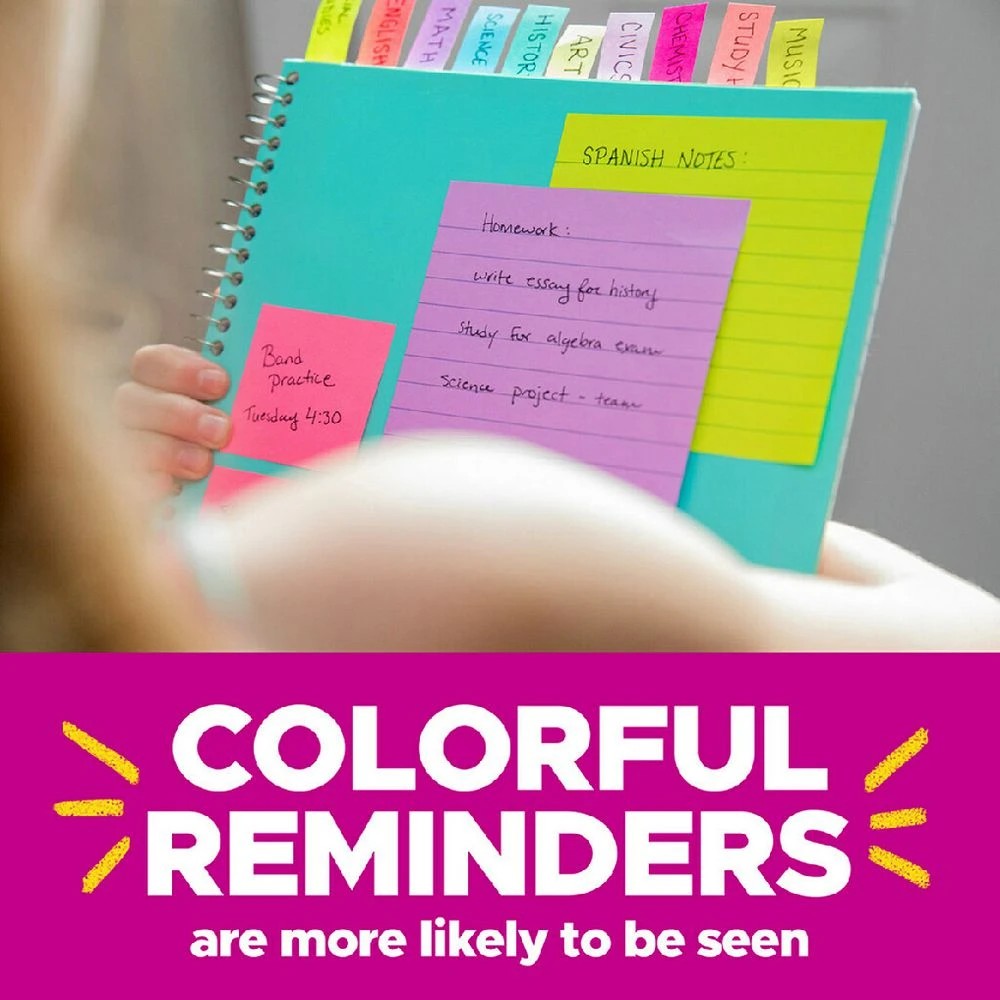 4 Post-It Super Sticky Notes 51X51mm Assorted Colour 6 Pack, 4 of 5