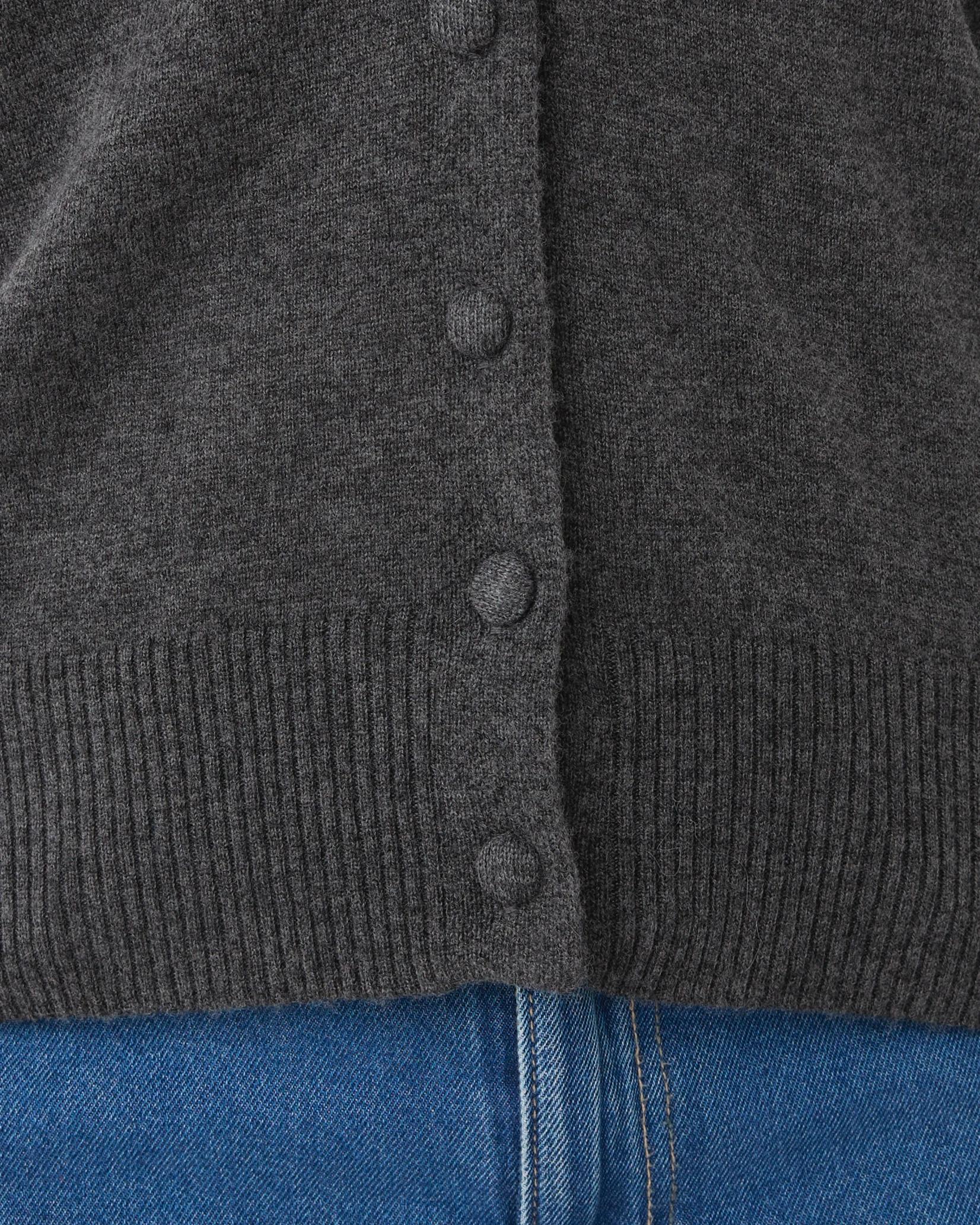 6 Merino Wool Cardigan Gry Chmrle, 6 of 7