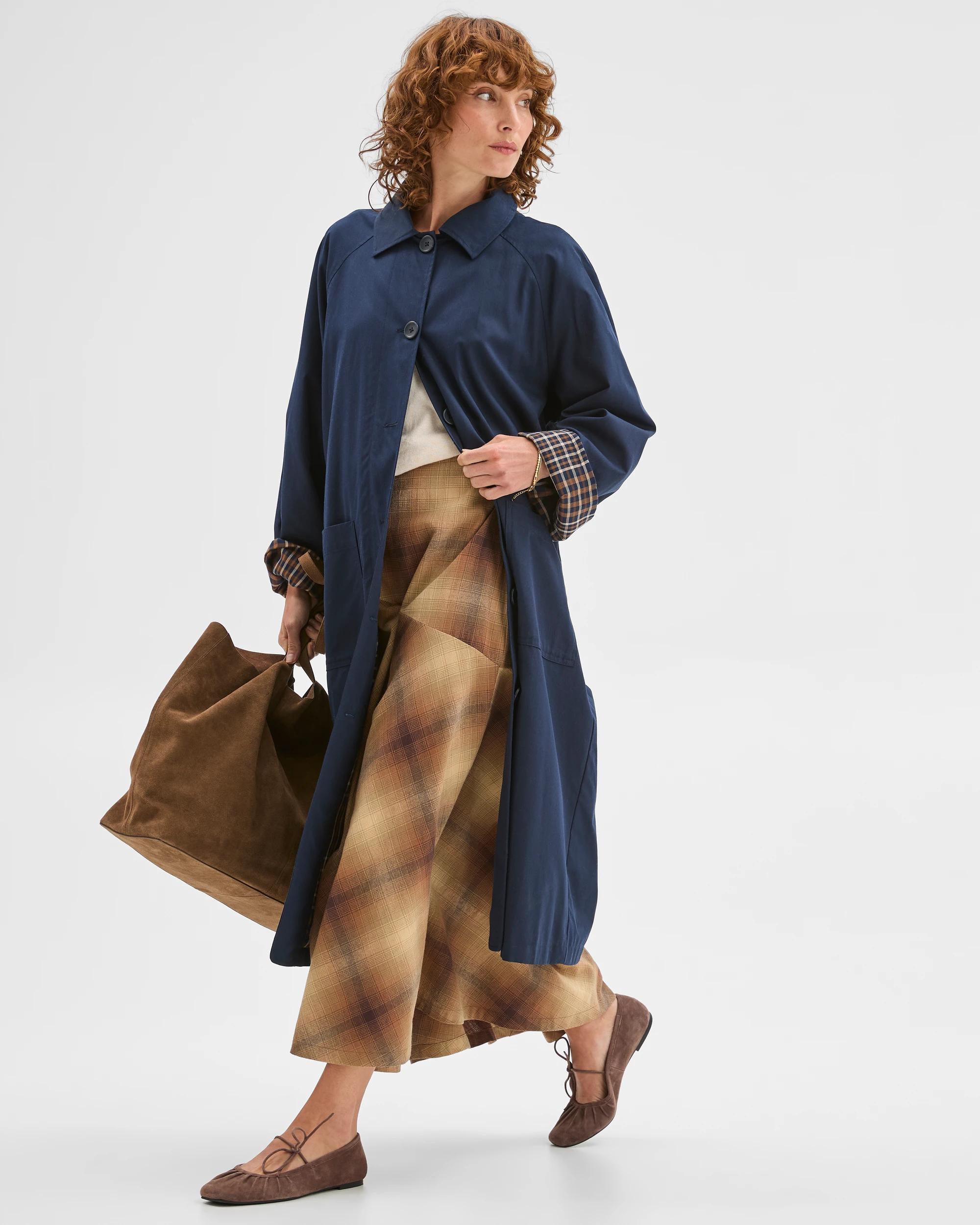 3 Target Woman Australian Cotton Blend Check Midi Skirt SOFT CHECK, 3 of 7