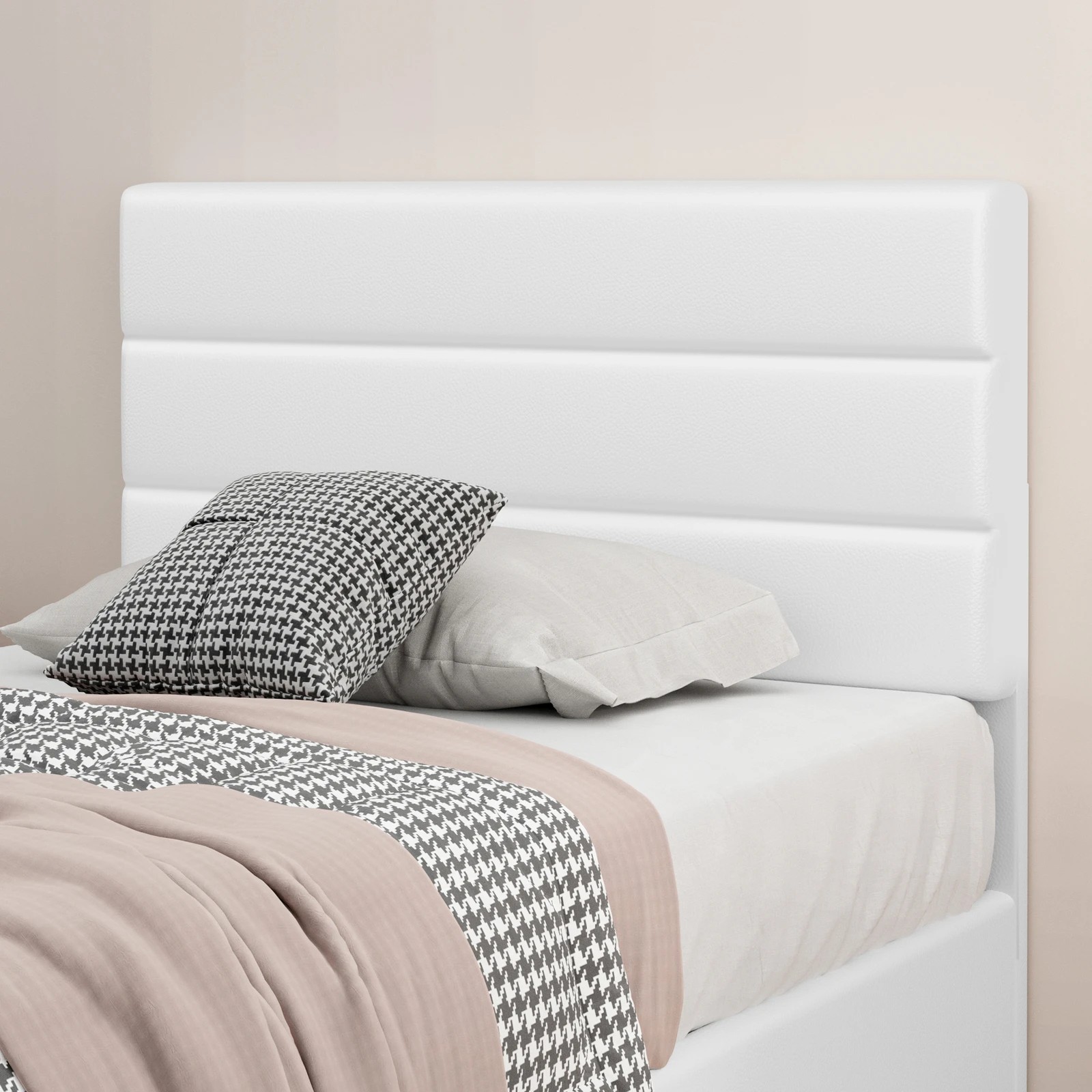 6 Alfordson Bed Frame King Single Platform RGB LED Gas Lift Base Storage - White, 6 of 10