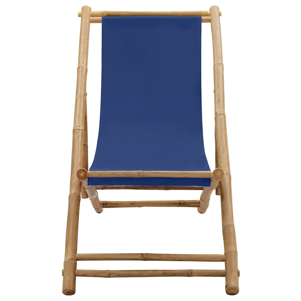 2 vidaXL Deck chair Foldable - Blue, 2 of 9