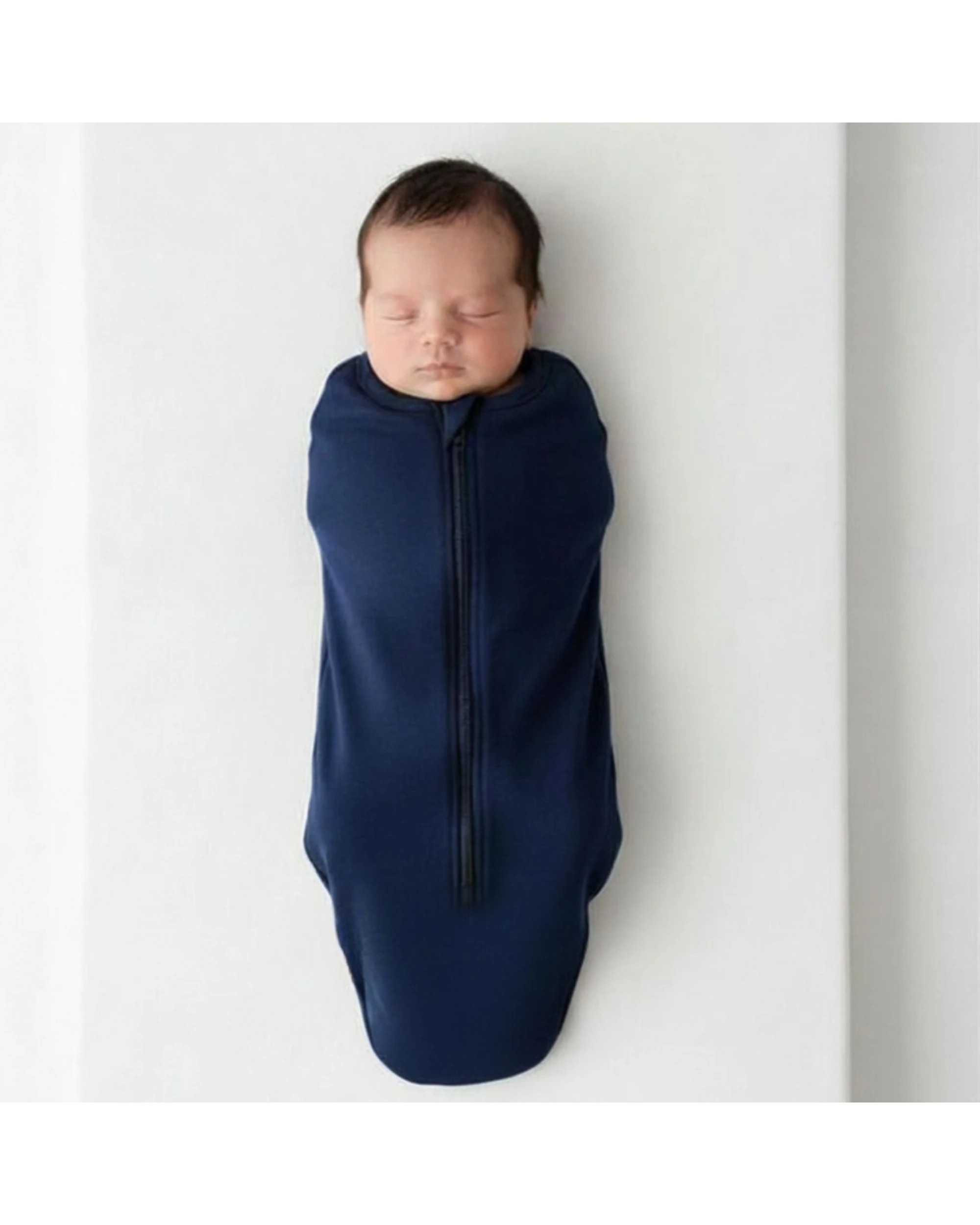 3 Babystudio Swaddle Pouch Baby Infant Organic Cotton 1.0 Tog Small Navy - Blue, 3 of 8