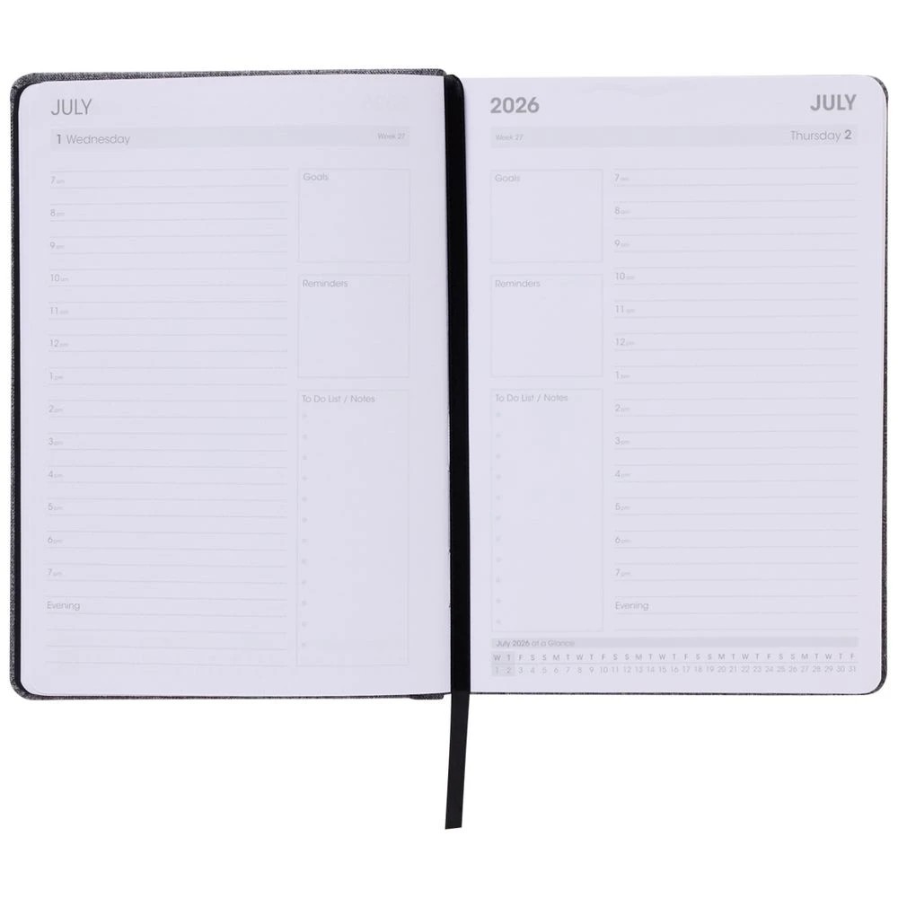 5 Otto A5 Day To Page RPET Diary FY26/27 Grey, 5 of 5
