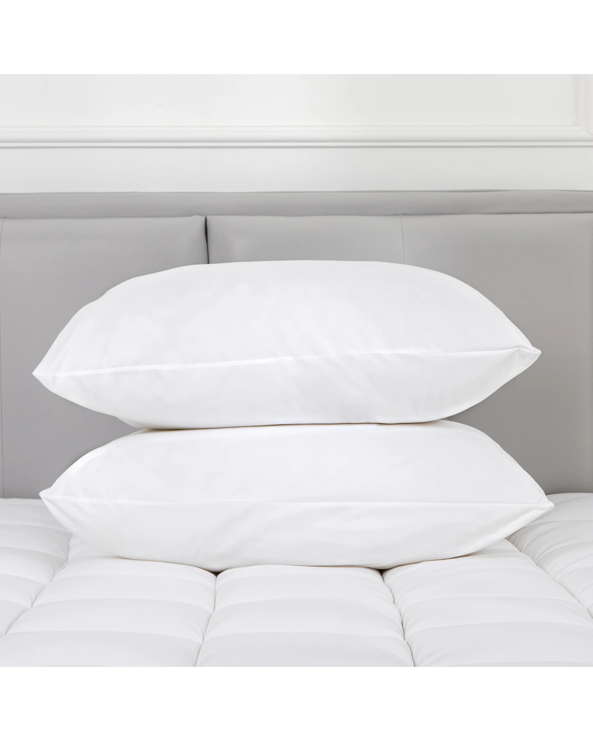 4 Hacienda 100 Percent Cotton Pillow Cover with 800g Poly Fill Hypoallergenic, Antibacterial, and Cooling Technology 2 PK, 4 of 6