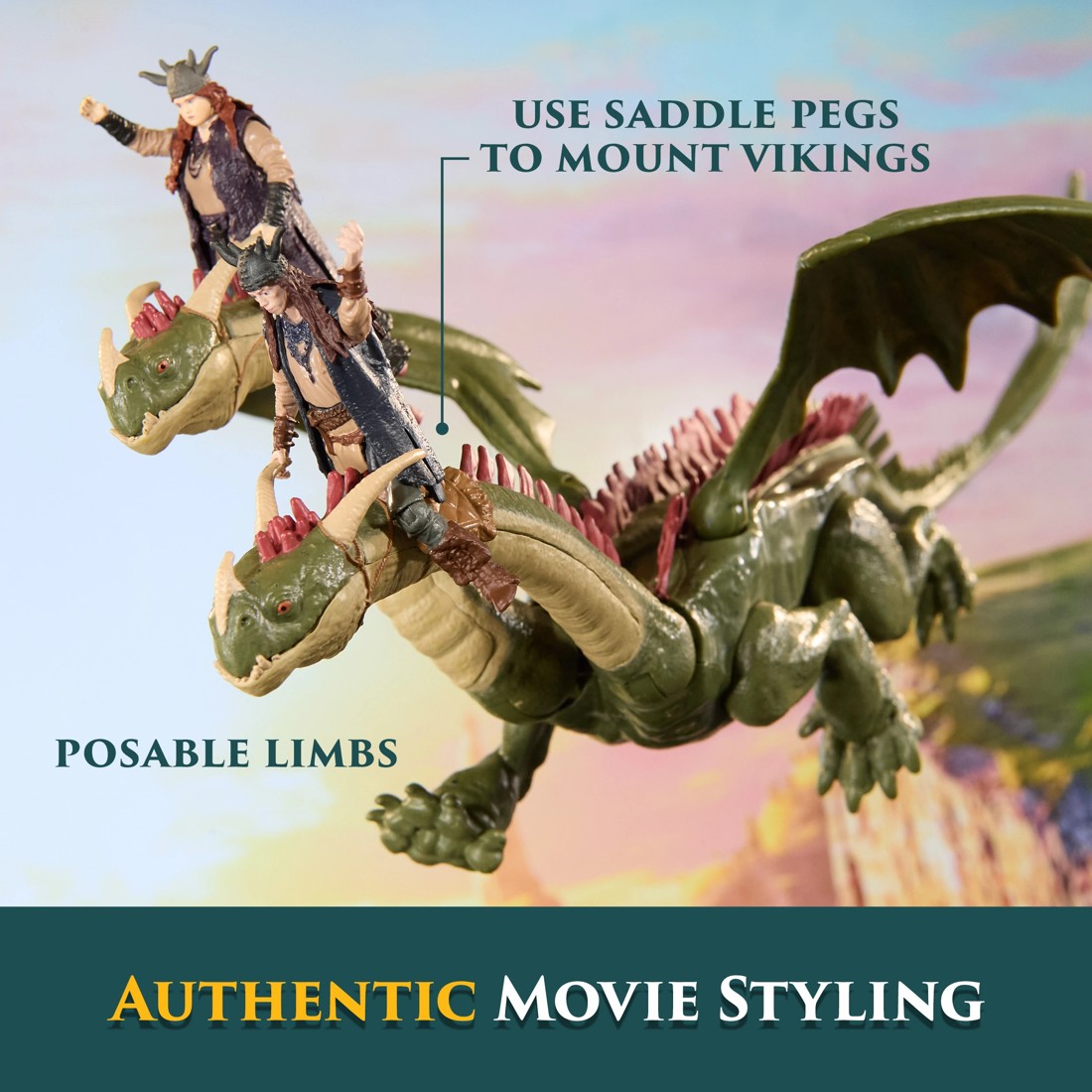 6 How To Train Your Dragon Hideous Zippleback and Ruffnut & Tuffnut Action Figure Set, 6 of 7