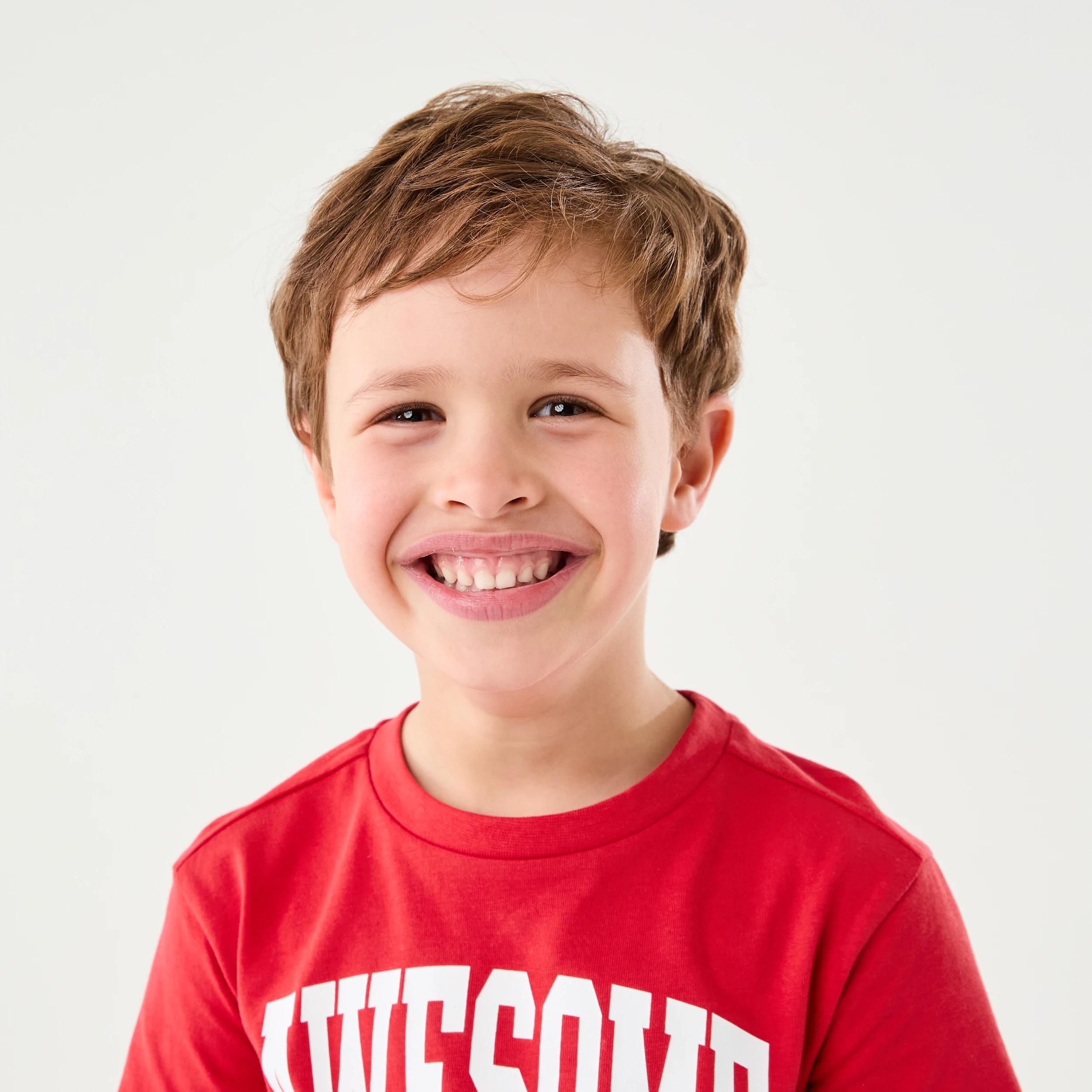 3 Chest Print T-shirt AWESOME VARISTY RED, 3 of 6