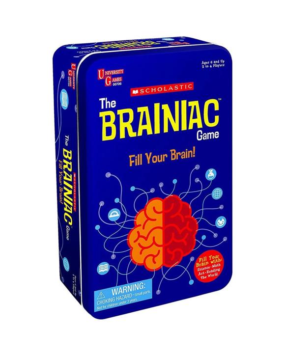 The Scholastic Brainiac Game Tin