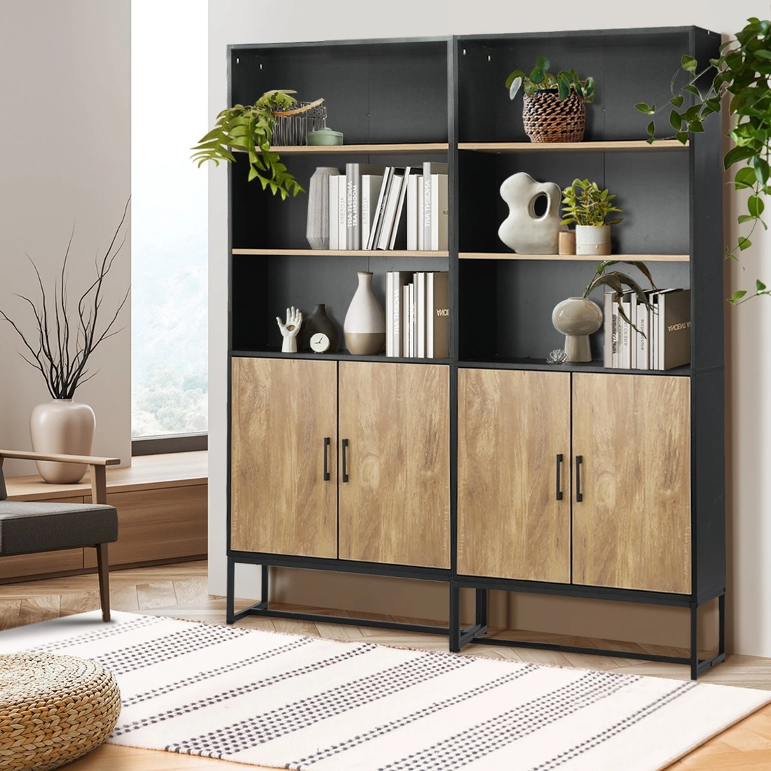 3 Oikiture Display Shelf 5-tier Storage Shelves Bookshelf Bookcase Cupboard
 - Multi, 3 of 9