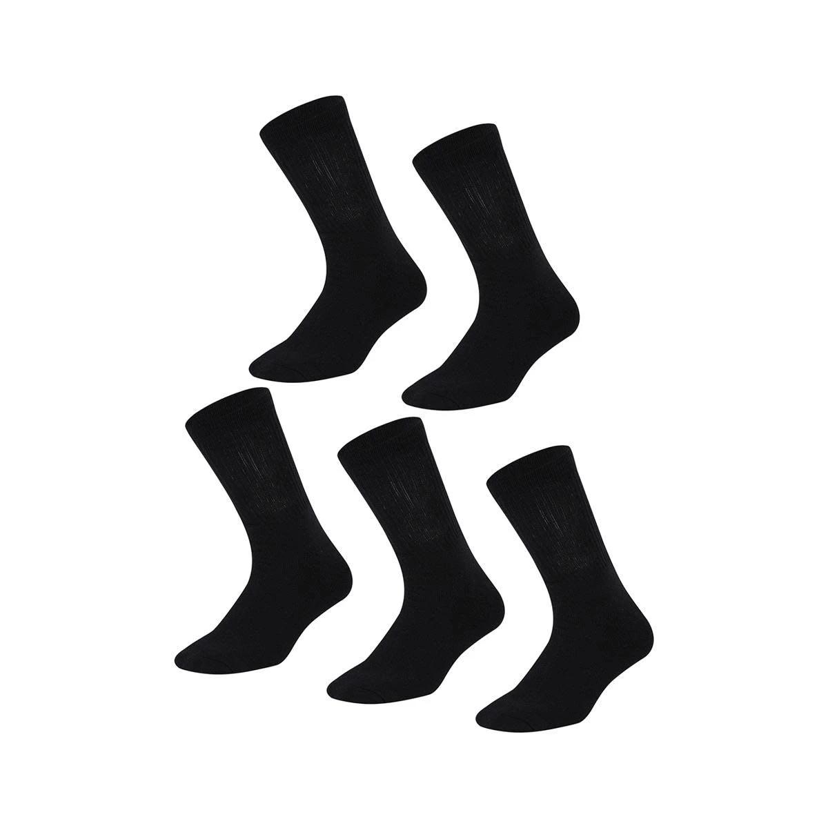 1 5 Pack Quarter Crew Sport Socks BLACK, 1 of 3