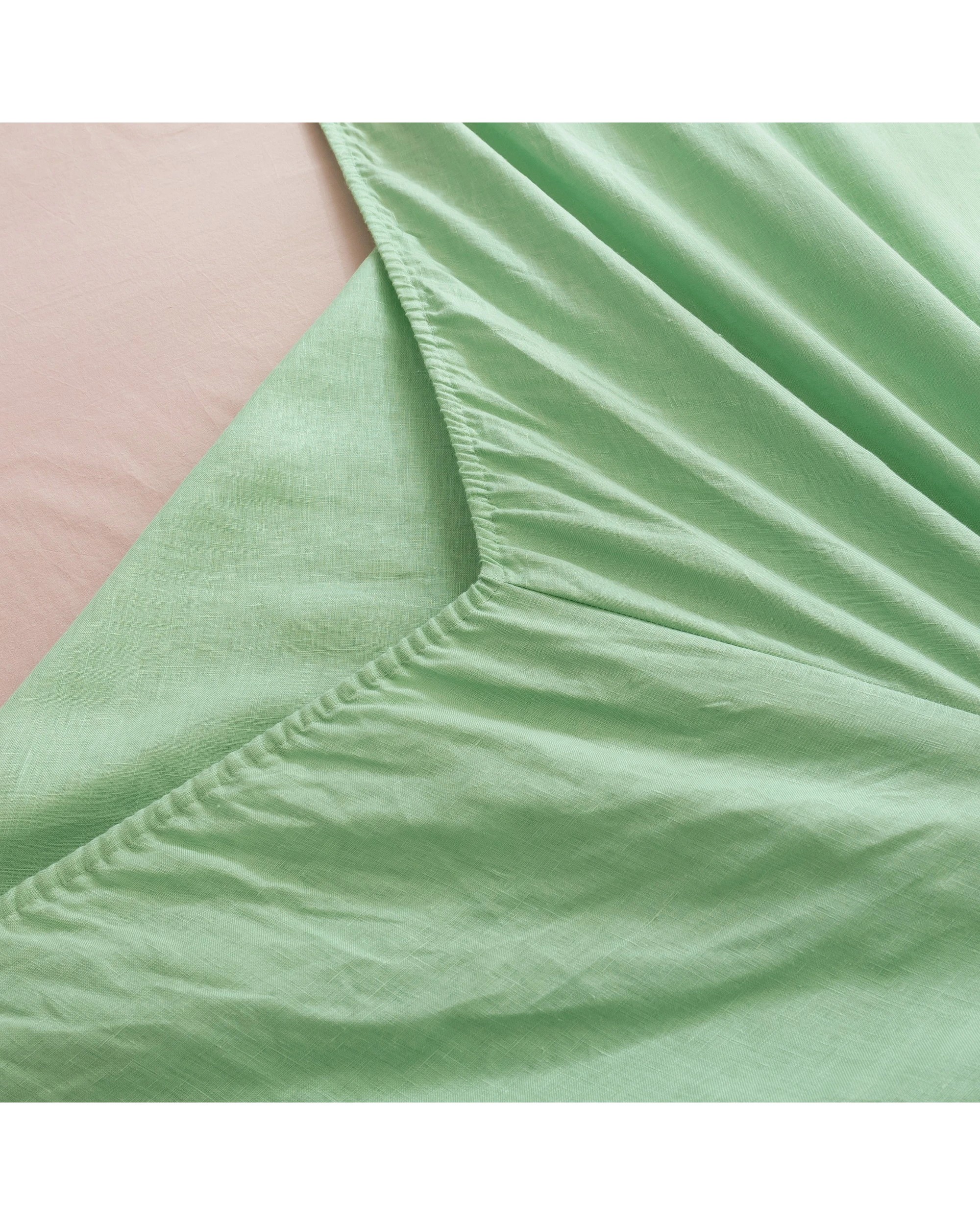 8 Natural Home 100% European Flax Linen Sheet Set - Single Bed - Sage, 8 of 10