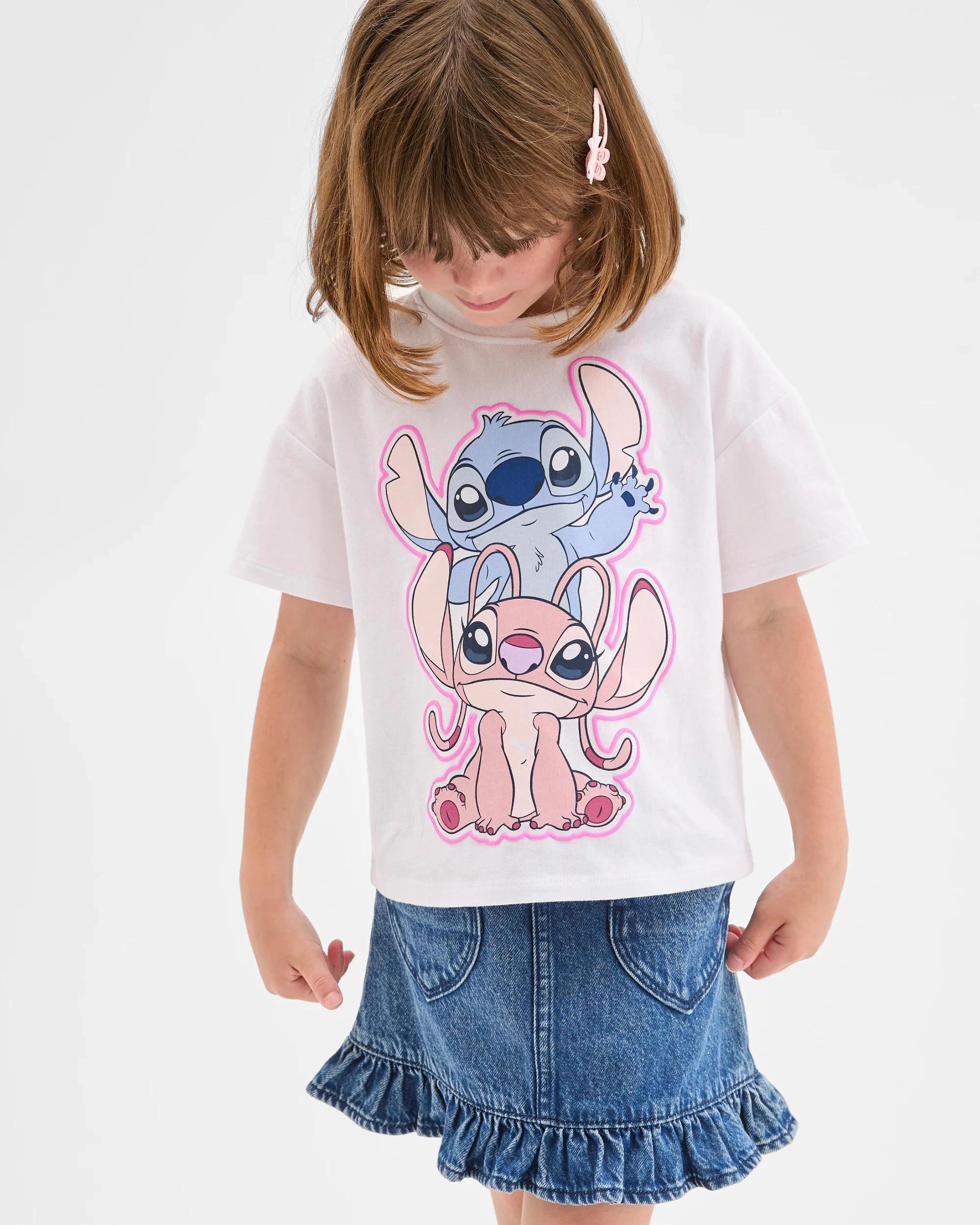 1 Disney Lilo & Stitch Australian Cotton Print T-Shirt WHITE, 1 of 5