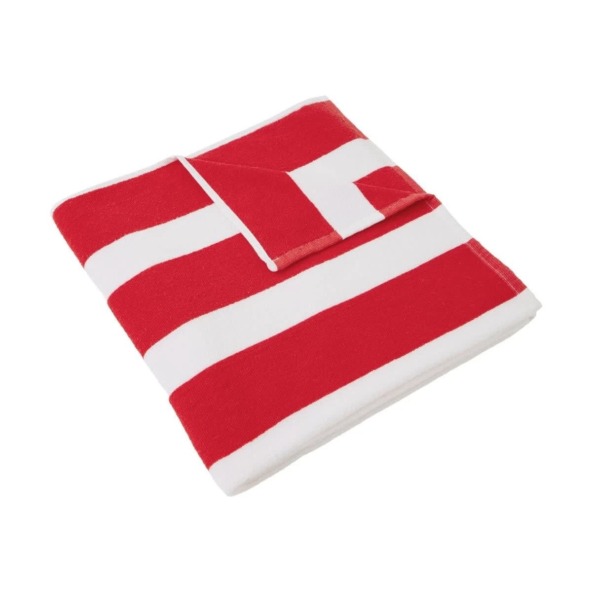 3 Stripe Beach Towel - Red, 3 of 6