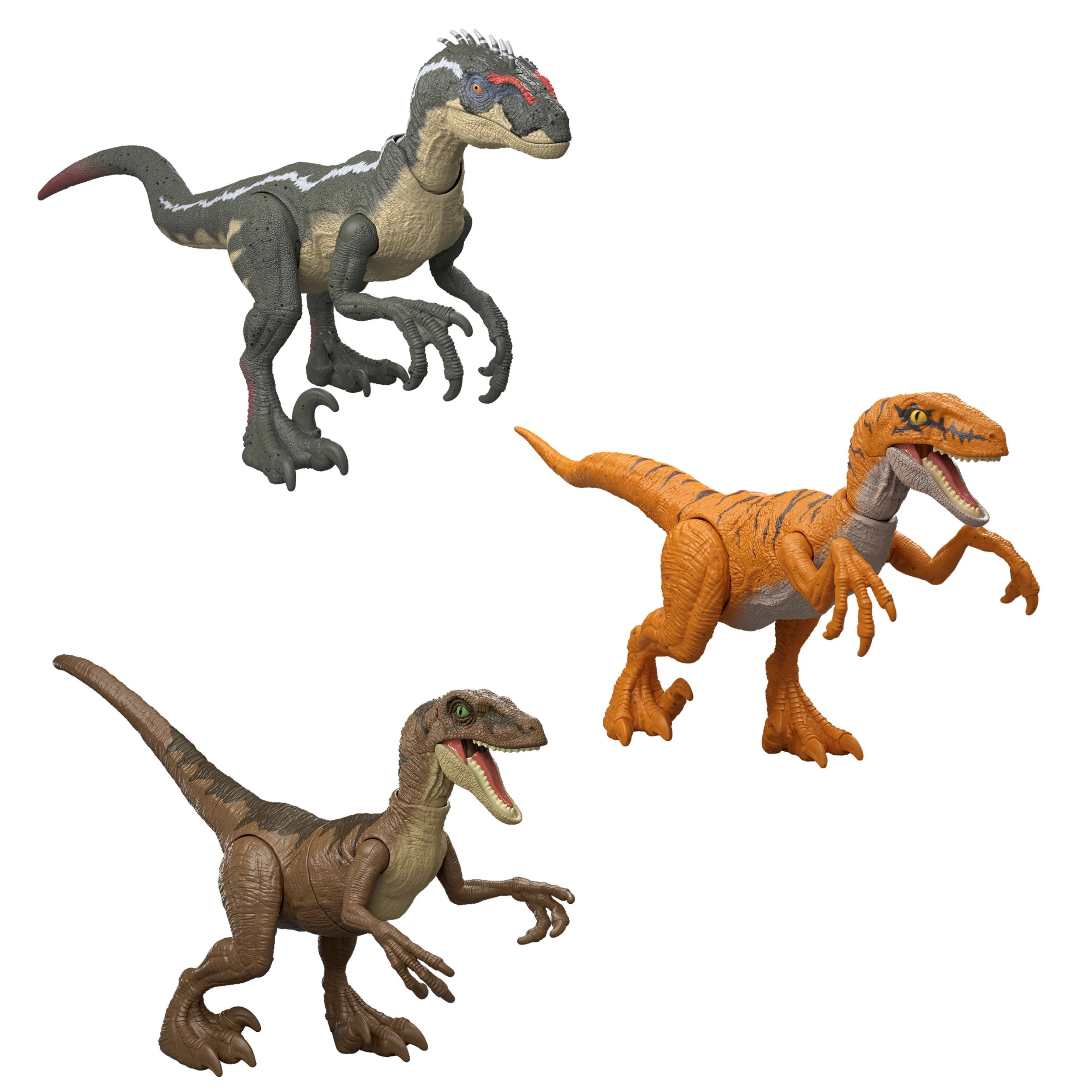 3 Jurassic World Jurassic Park I, II and III Velociraptor Trilogy Set, 3 of 7