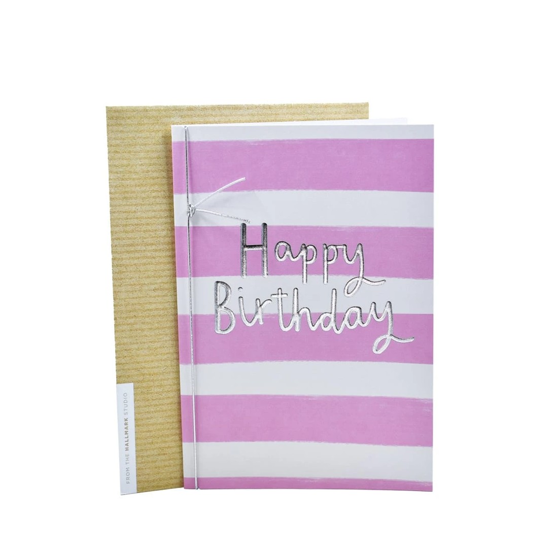 1 Hallmark Birthday Card - Pink Stripes, 1 of 3
