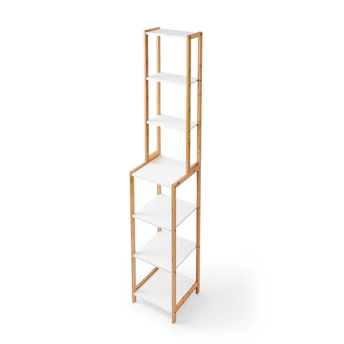 5 Bamboo and White 7 Tier Shelf, 5 of 11