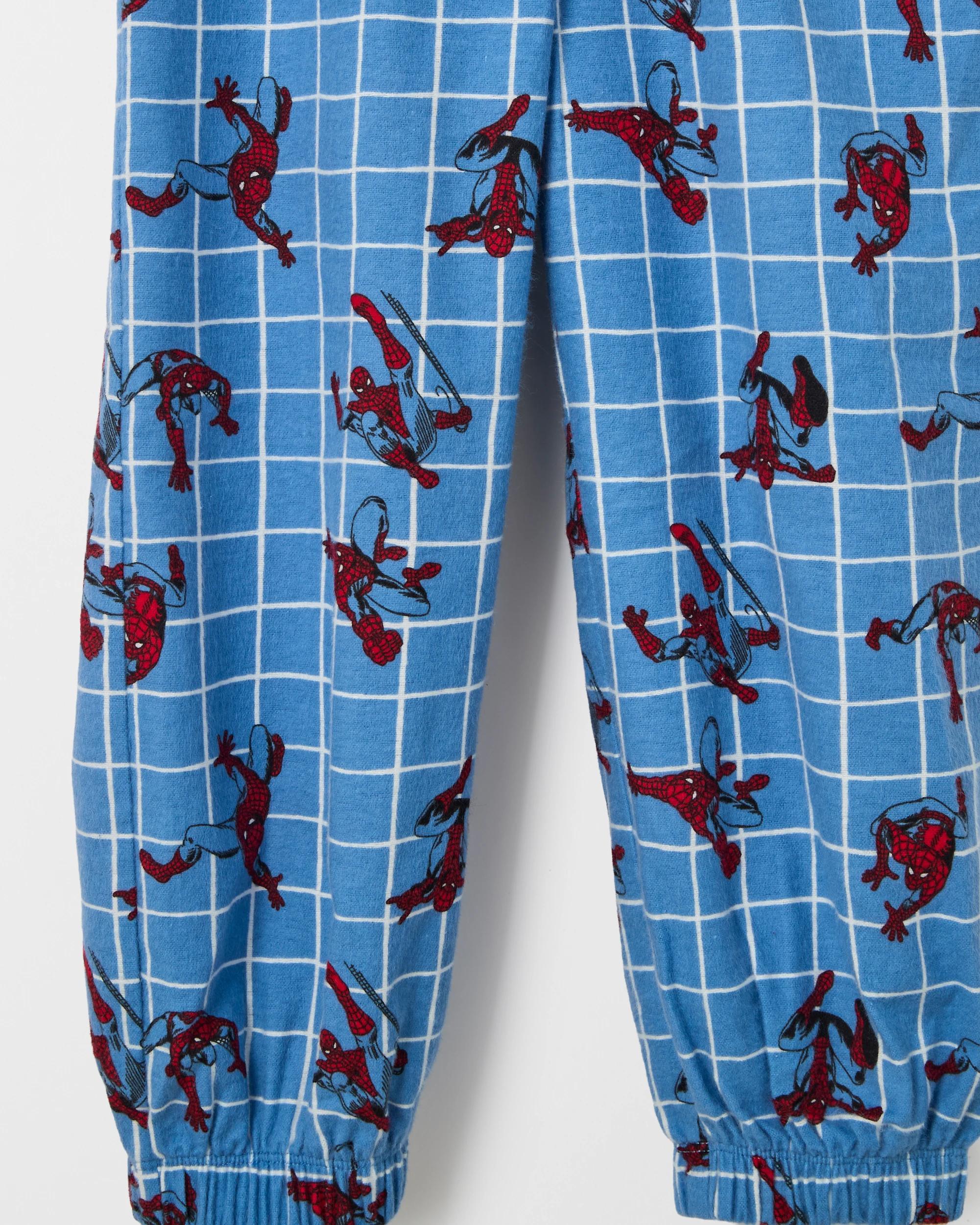 3 Marvel Australian Cotton Younger Boys Waffle/Flannel Pyjama Set SPIDER-MAN, 3 of 3
