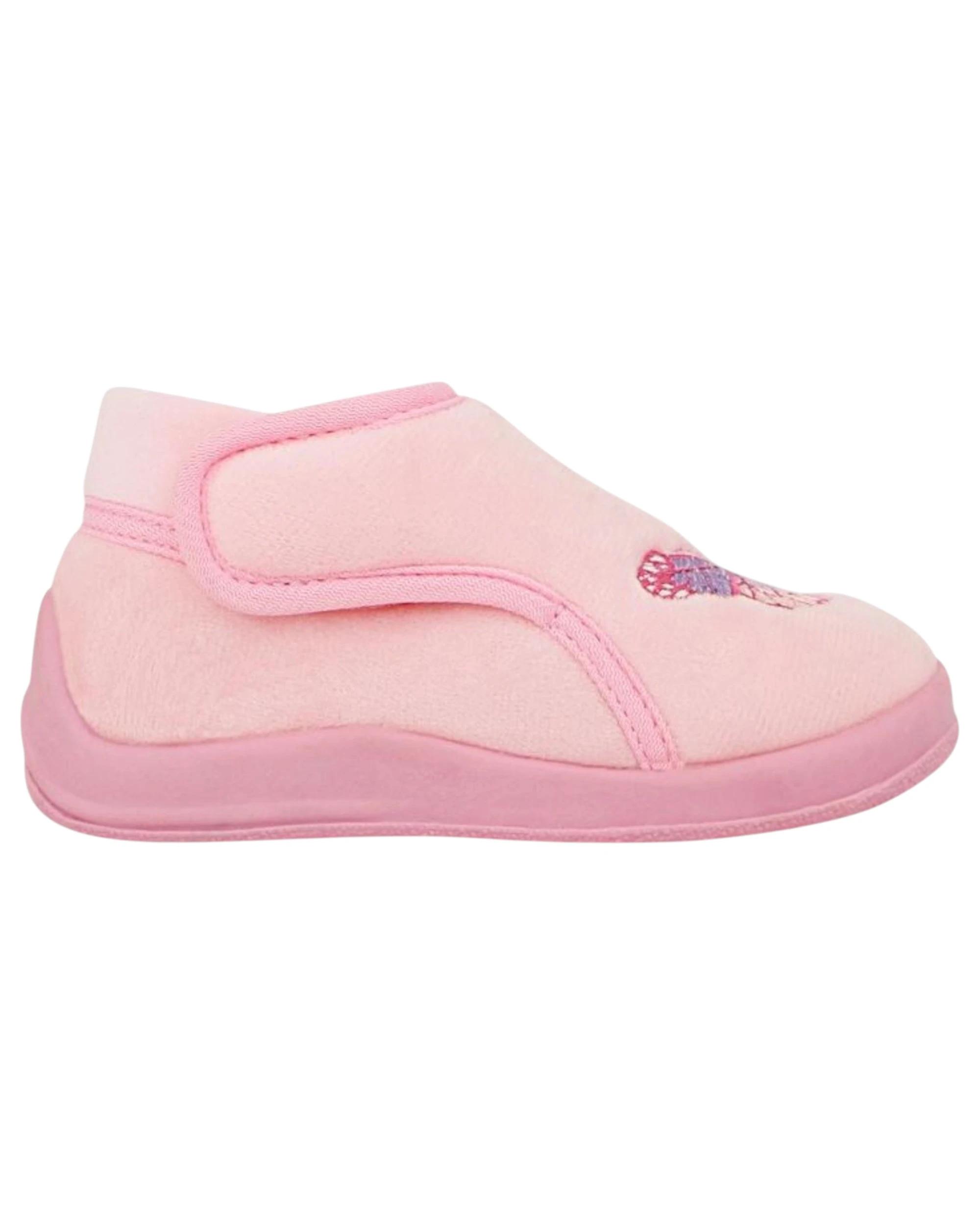3 Grosby Flicker Pink Infant Girls Kids Velcro Boot Slip On Baby Shoes PINK, 3 of 3