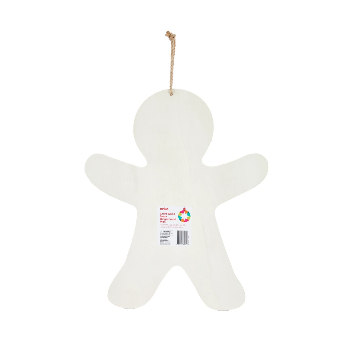 4 Craft Wood Blank Gingerbread Man, 4 of 4