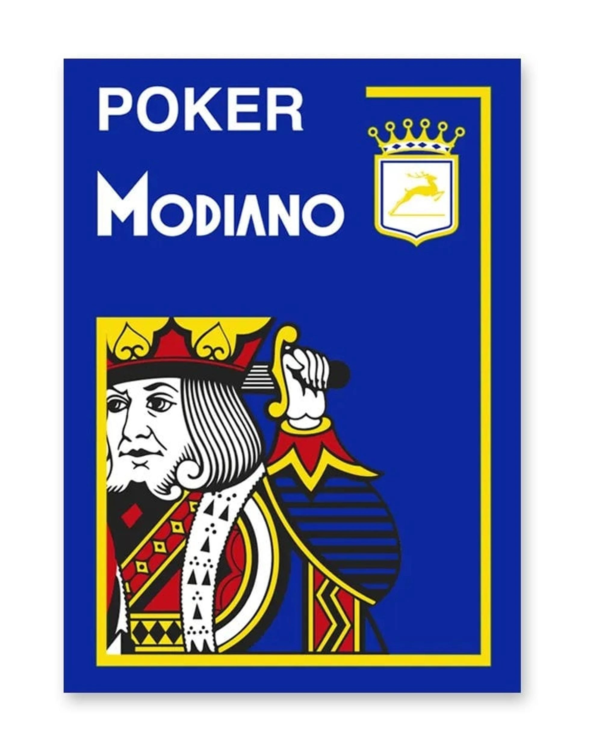 1 Modiano Poker 100% Plastic 4 Index Jumbo Blue Cards - Blue, 1 of 3