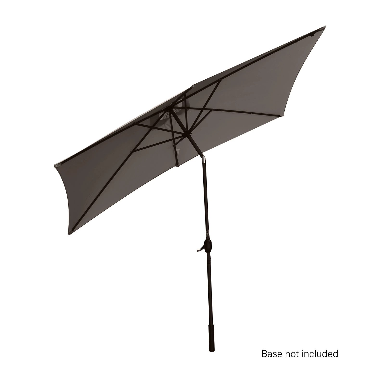 8 Arcadia Furniture Umbrella 3 Metre Umbrella with Solar LED Lights Garden Yard - Charcoal - Charcoal, 8 of 9