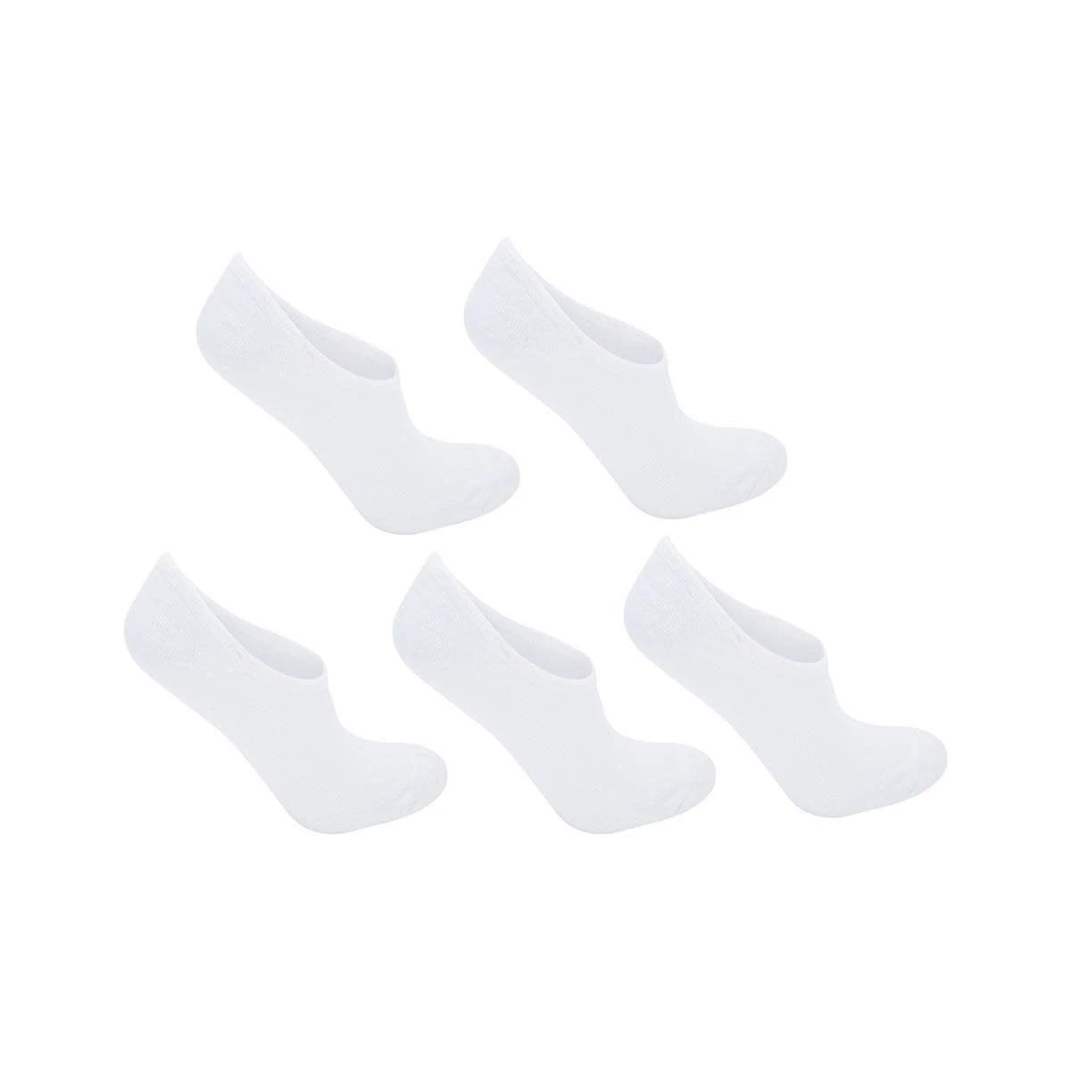 2 5 Pack Terry No Show Socks WHITE, 2 of 3