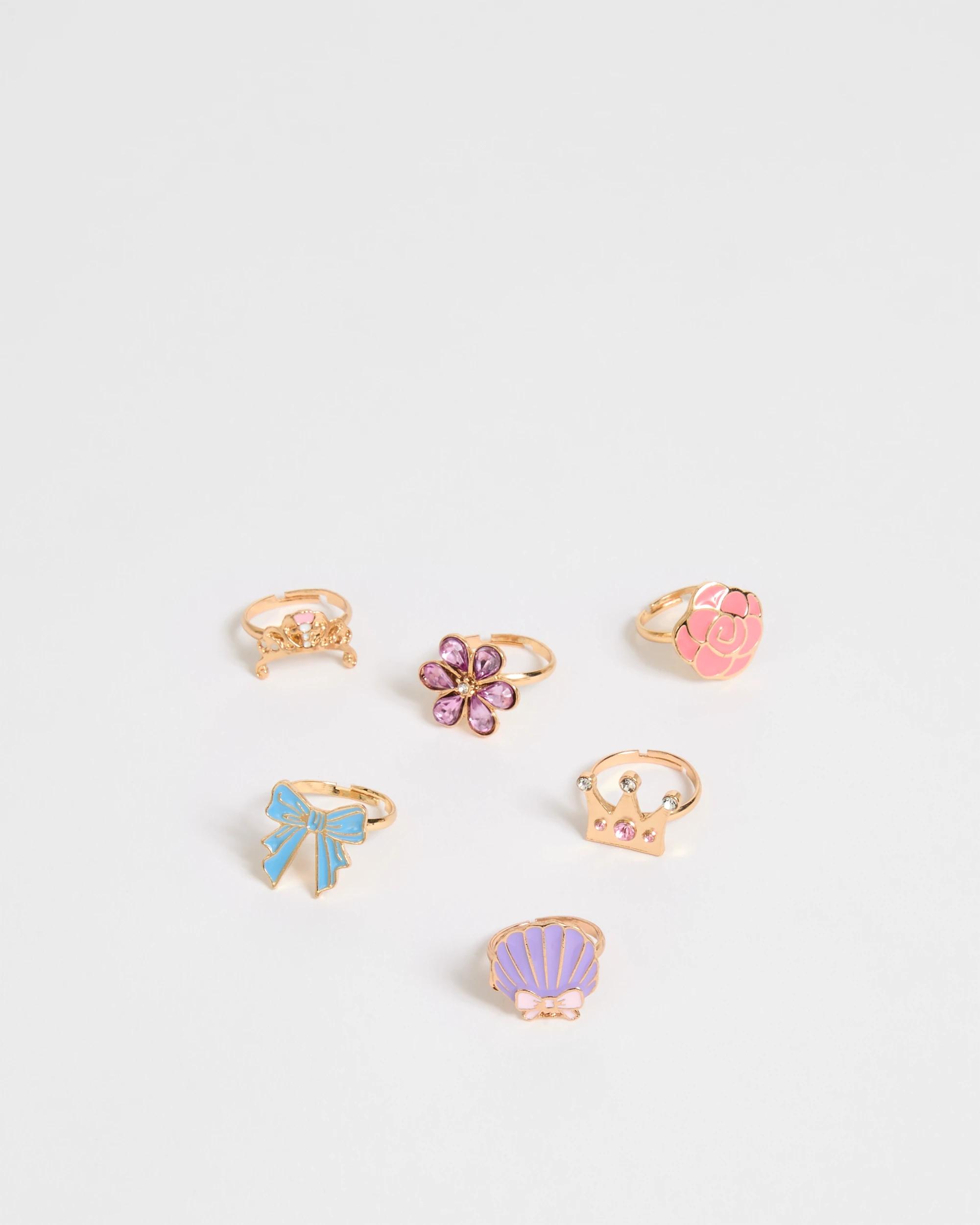 1 Disney Princess 6 Pack Ring Set MULTI, 1 of 3