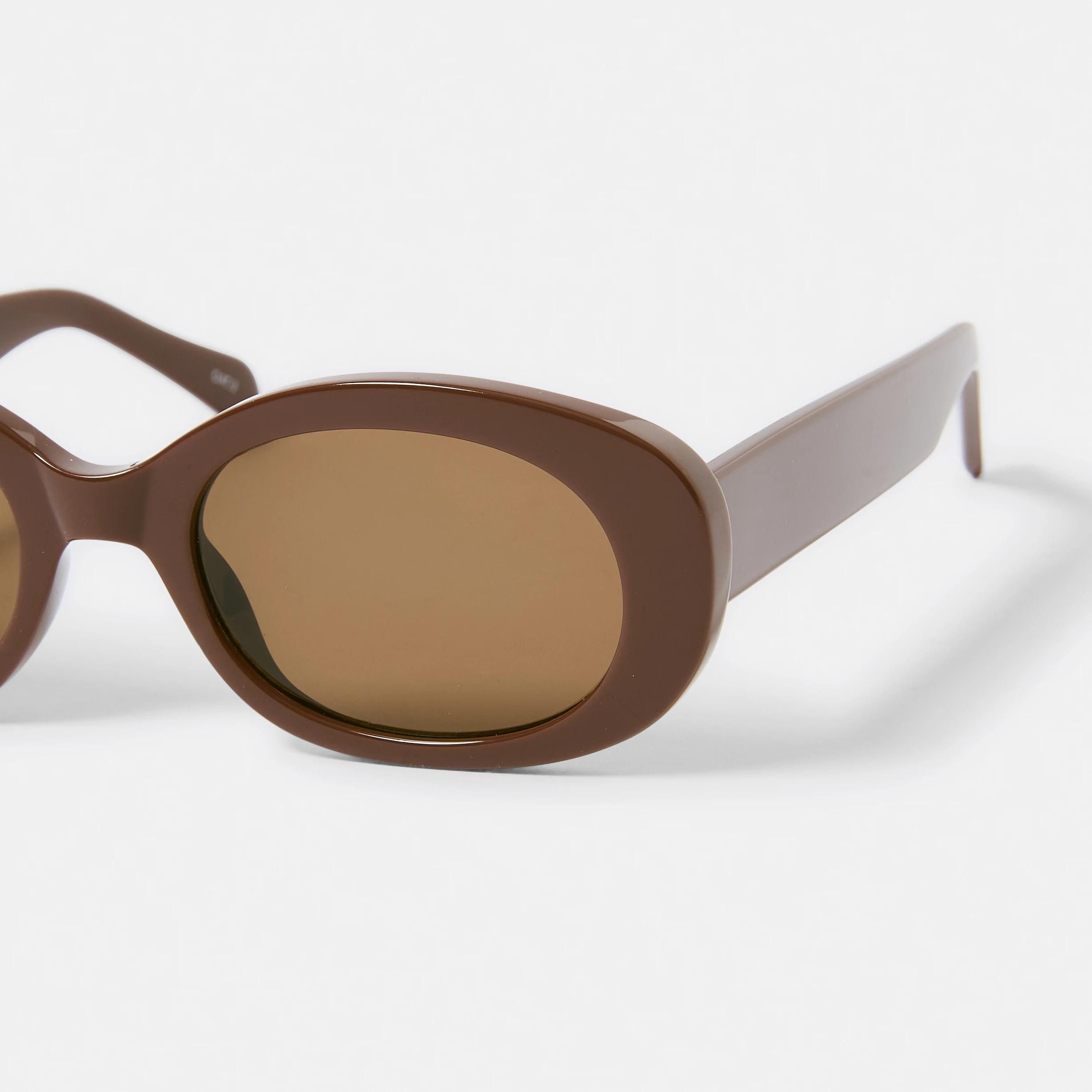 3 Womens Oval Sunglasses Brown, 3 of 6