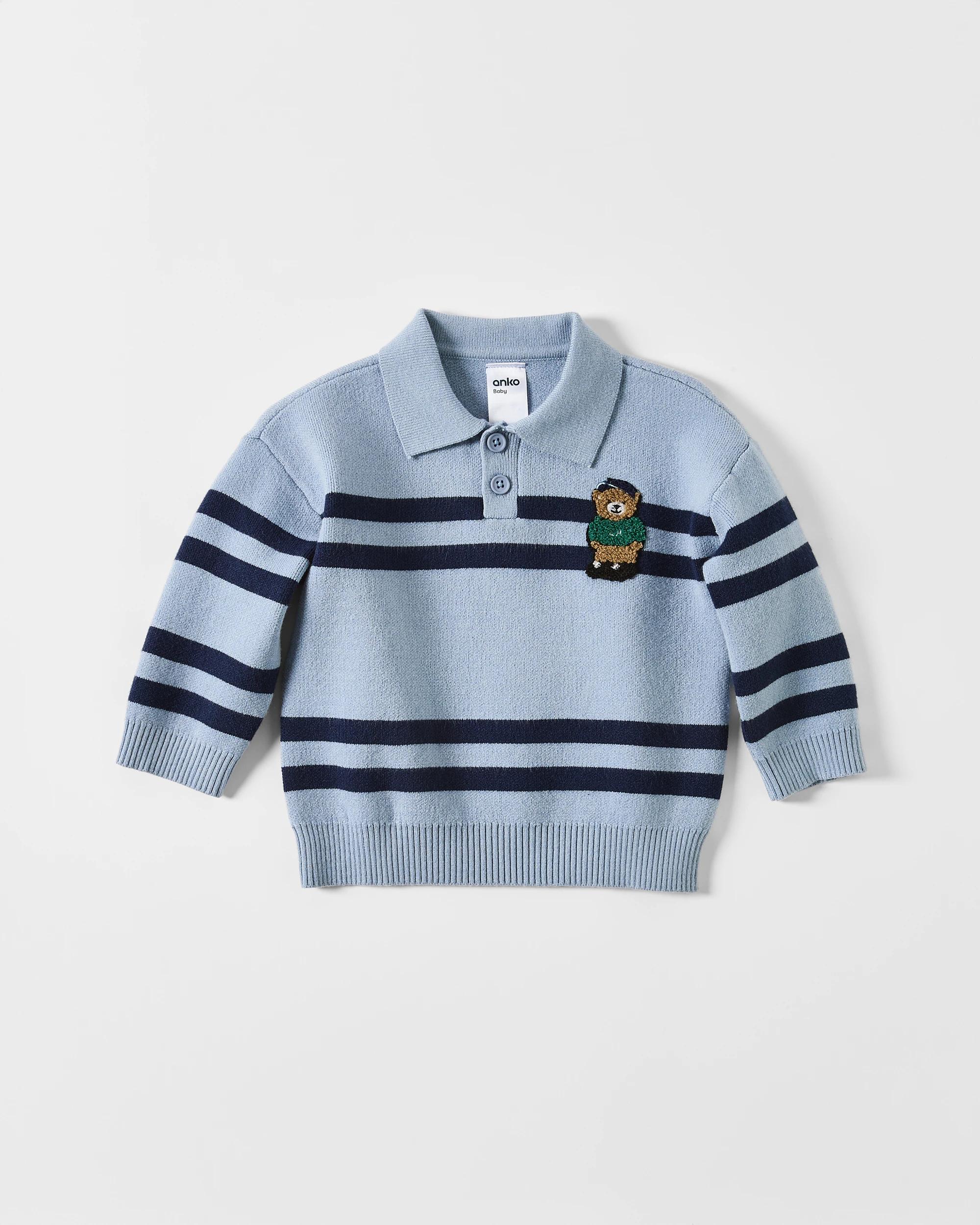 1 Rugby Knit Bl Rg Stp, 1 of 3