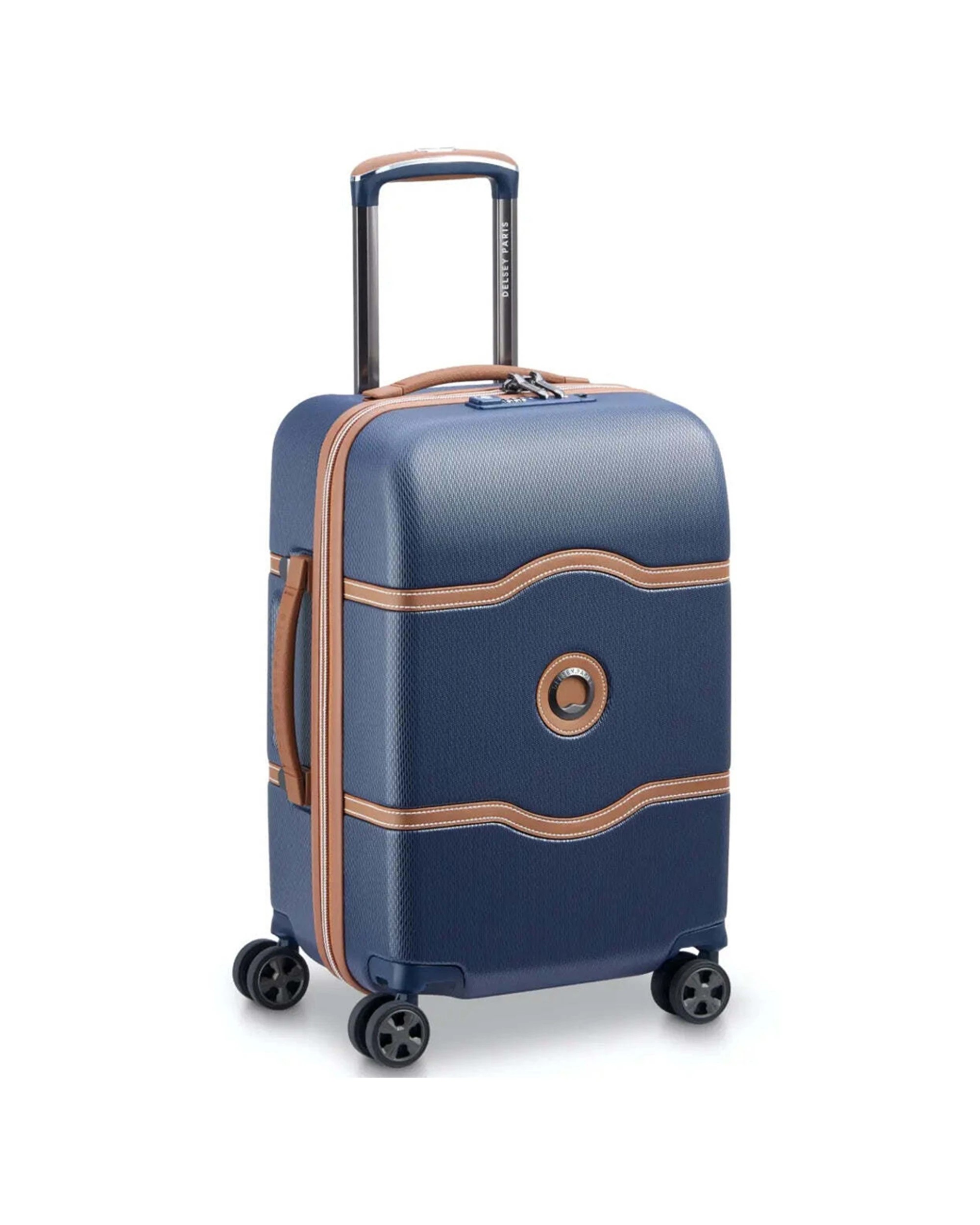 4 Delsey Luggage Chatelet Air 2.0 - 55 cm 4-Wheel Cabin Suitcase TSA Lock USB Port Navy - Blue, 4 of 6
