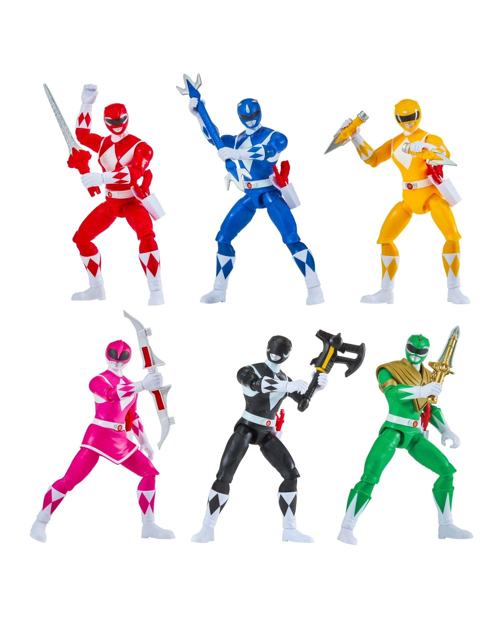 2 Mighty Morphin Power Rangers Re-Ignition 5.25 inch Basic Figure Collectors 6 Pack Action Figure Set, 2 of 10