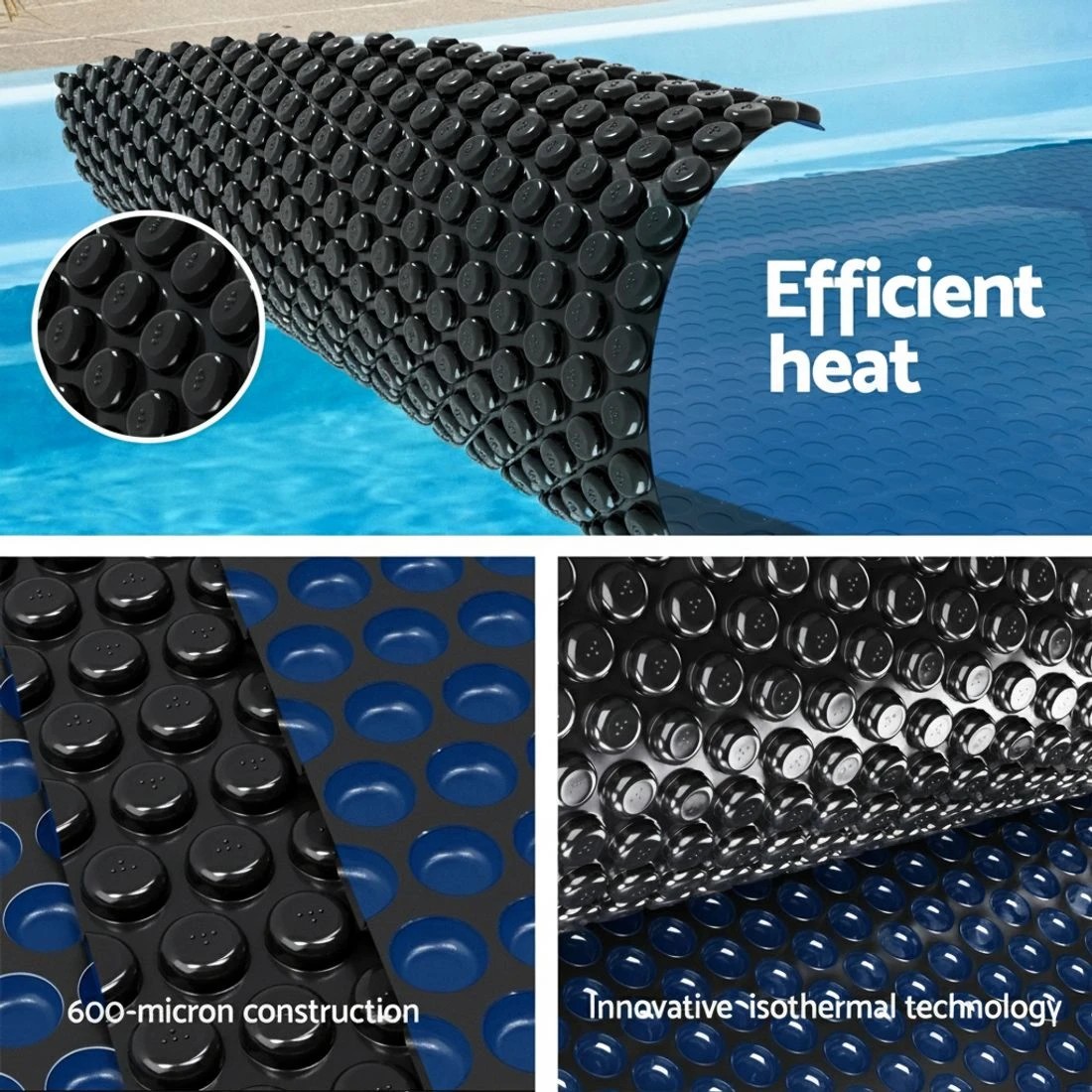 5 Aqua Buddy Pool Cover 600 Micron 11x4.8m Swimming Pool Solar Blanket - Multi, 5 of 6