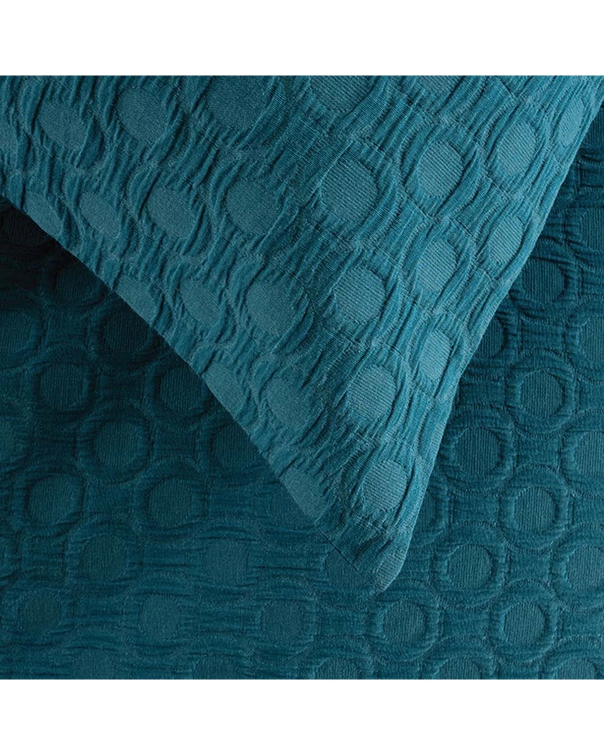 3 Bambury Luna Jacquard European Pillowcase Home Bedding 65x65cm - Blue, 3 of 4