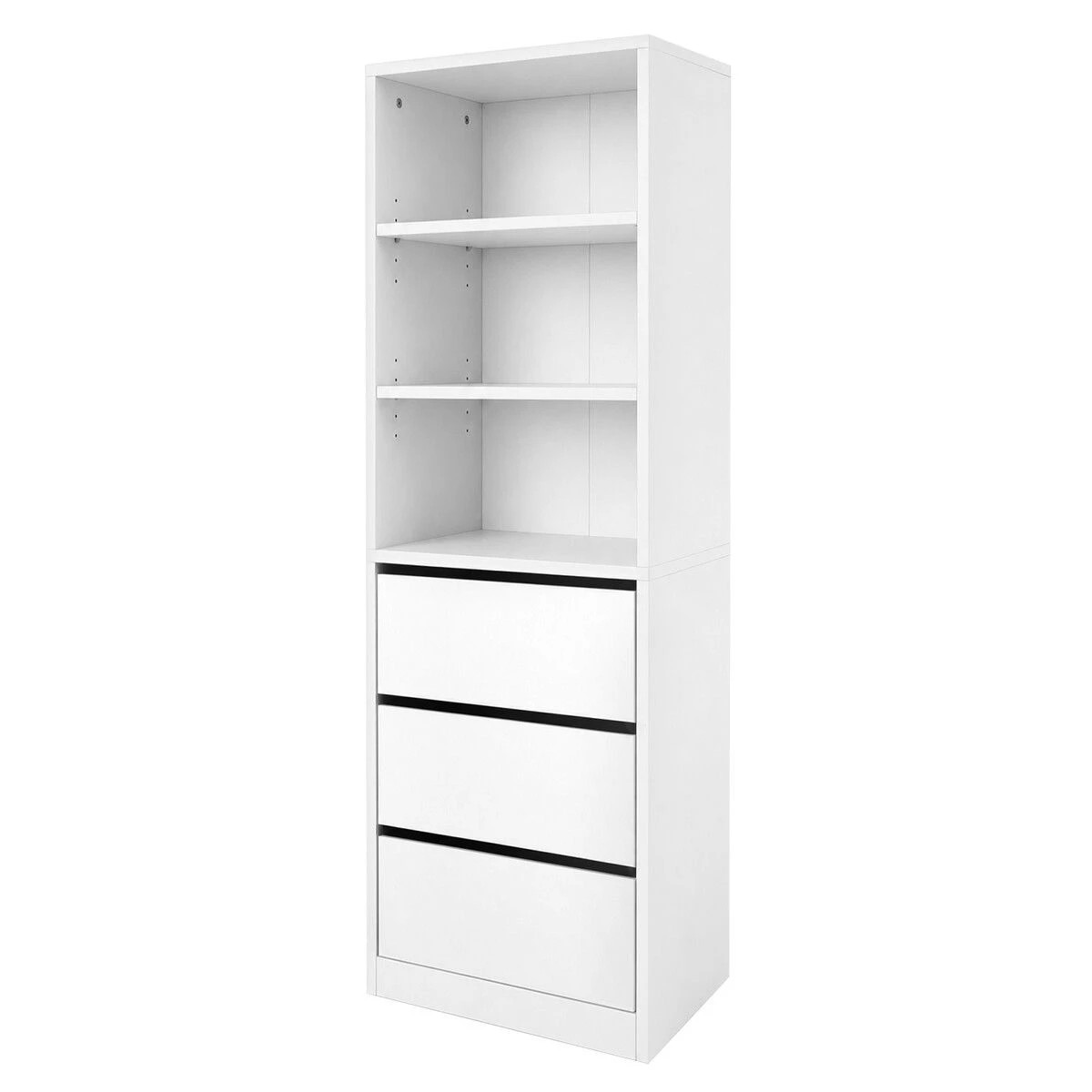 1 Ausway Slim Tall Storage Cabinet with 3 Drawers & Adjustable Shelves, 1 of 6