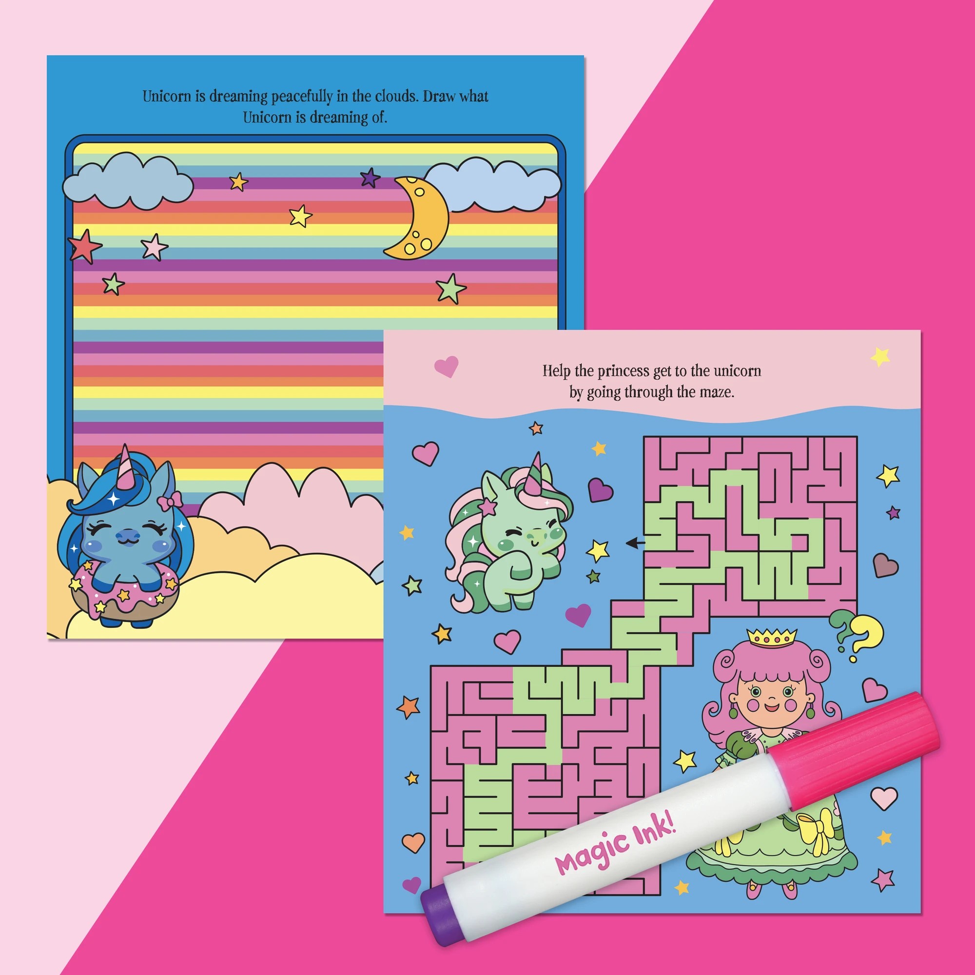4 INKredibles Magic Reveal Unicorn Dreams Mess Free Magic Ink Pictures! - Book, 4 of 5