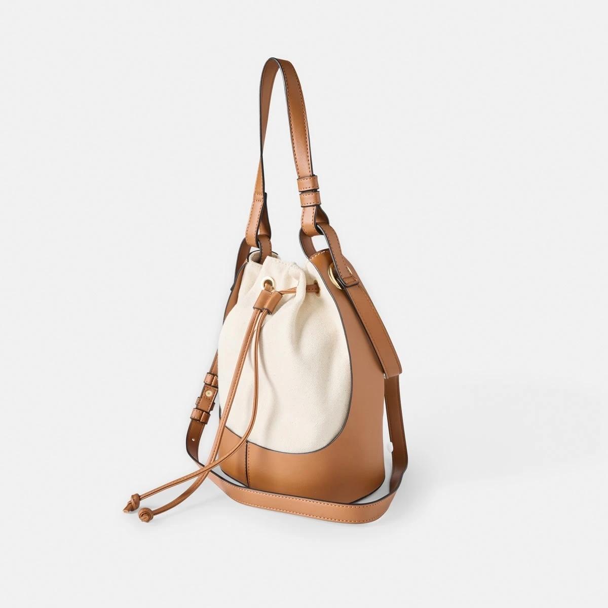 2 Canvas Bucket Bag Natural, 2 of 10