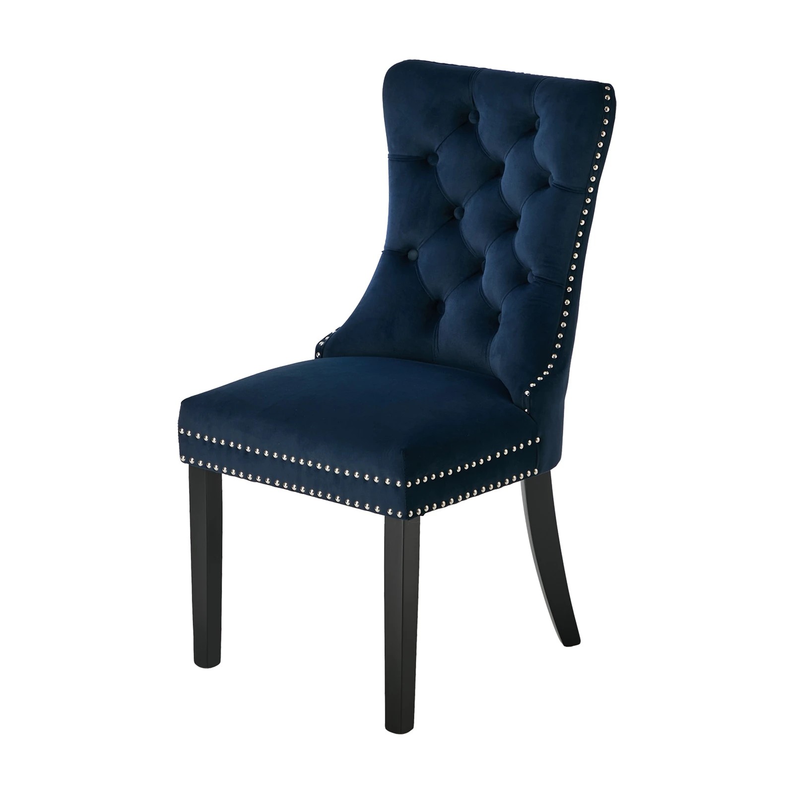 9 Oikiture 2x Velvet Dining Chairs Upholstered French Provincial Tufted - Blue, 9 of 10