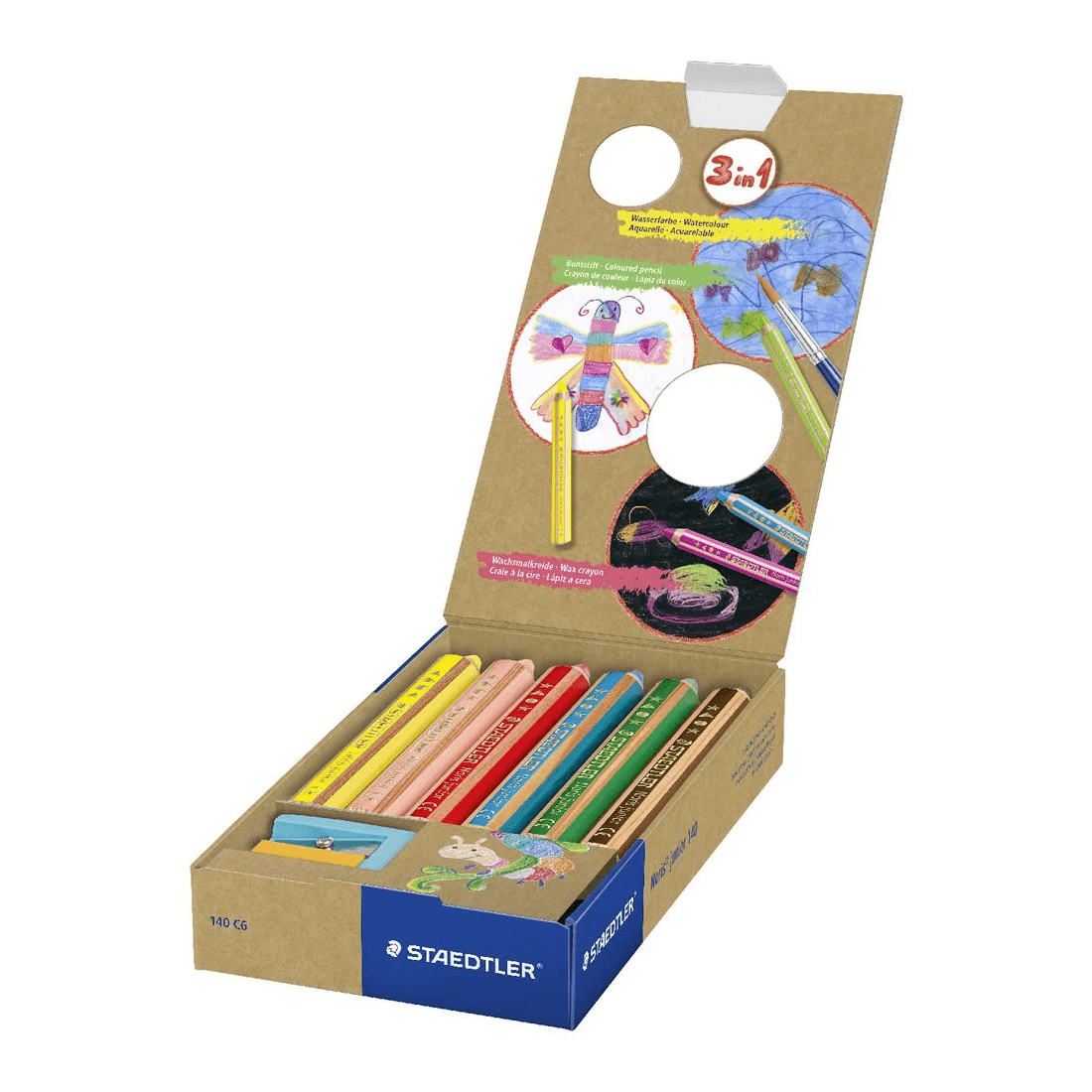 2 Staedtler Noris Junior 3-in-1 Pencils 6 Pack, 2 of 10