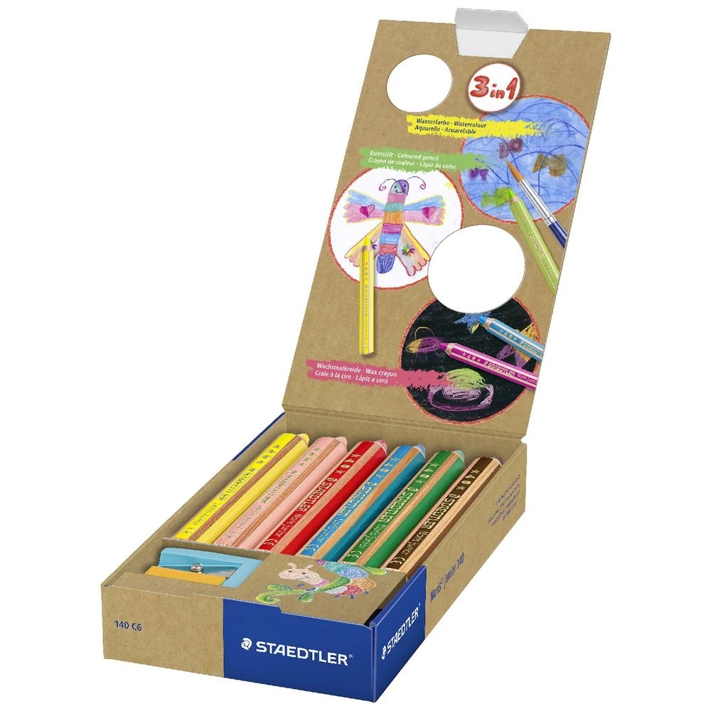 2 Staedtler Noris Junior 3-in-1 Pencils 6 Pack, 2 of 10