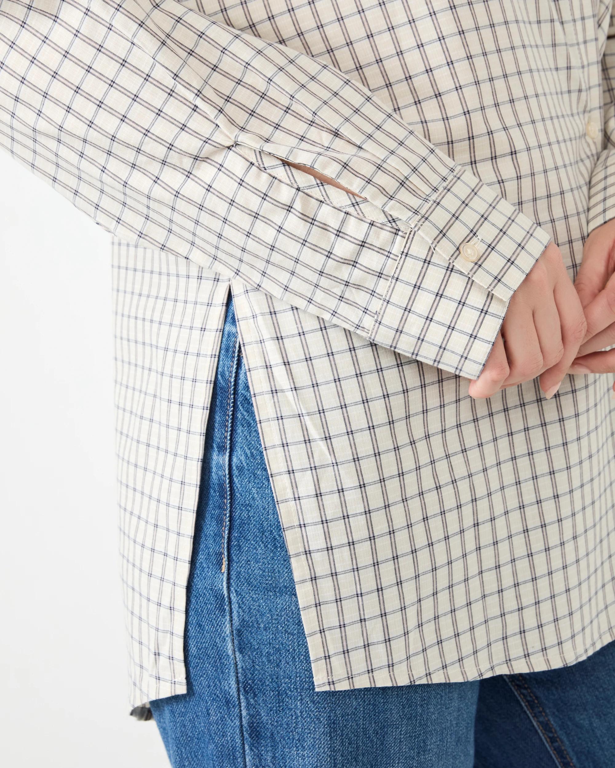 7 Long Sleeve Two-Way Shirt Check Fln, 7 of 8