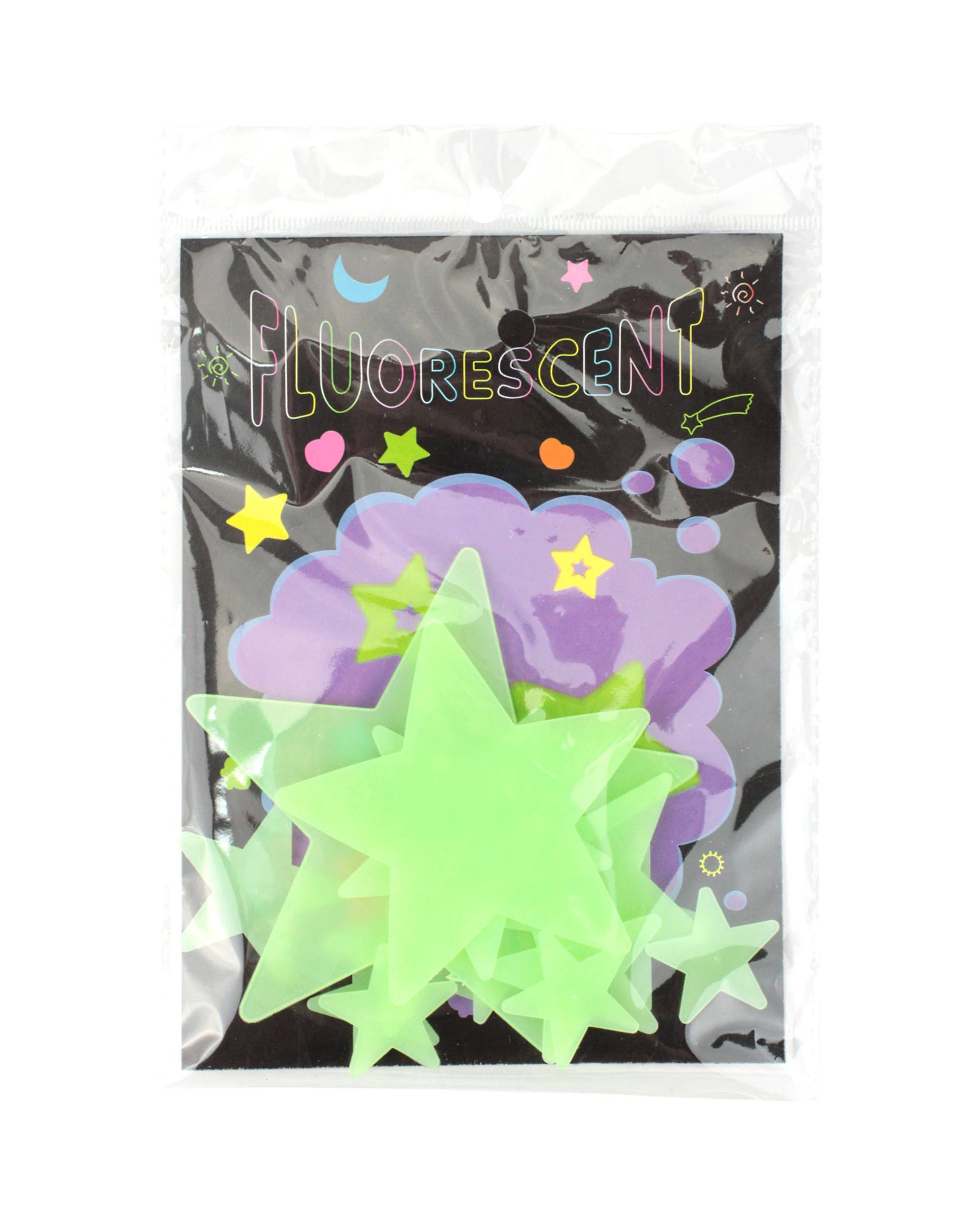1 Partyrama 12Pcs Glow in the Dark Stars Assorted Sizes, 1 of 1