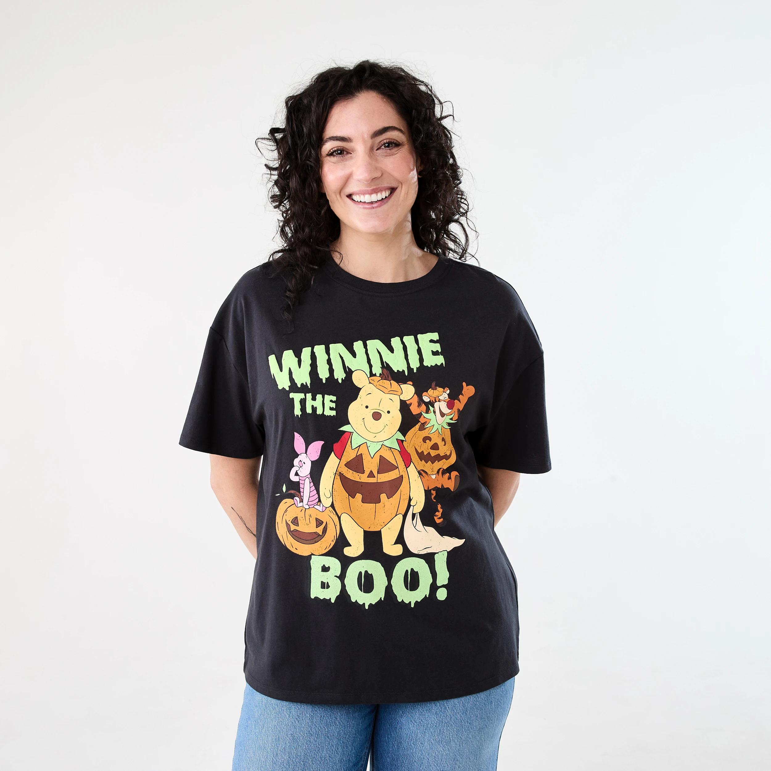 1 Winnie the Pooh License Halloween Short Sleeve T-shirt WINNIE BOO DEEP GREY, 1 of 5