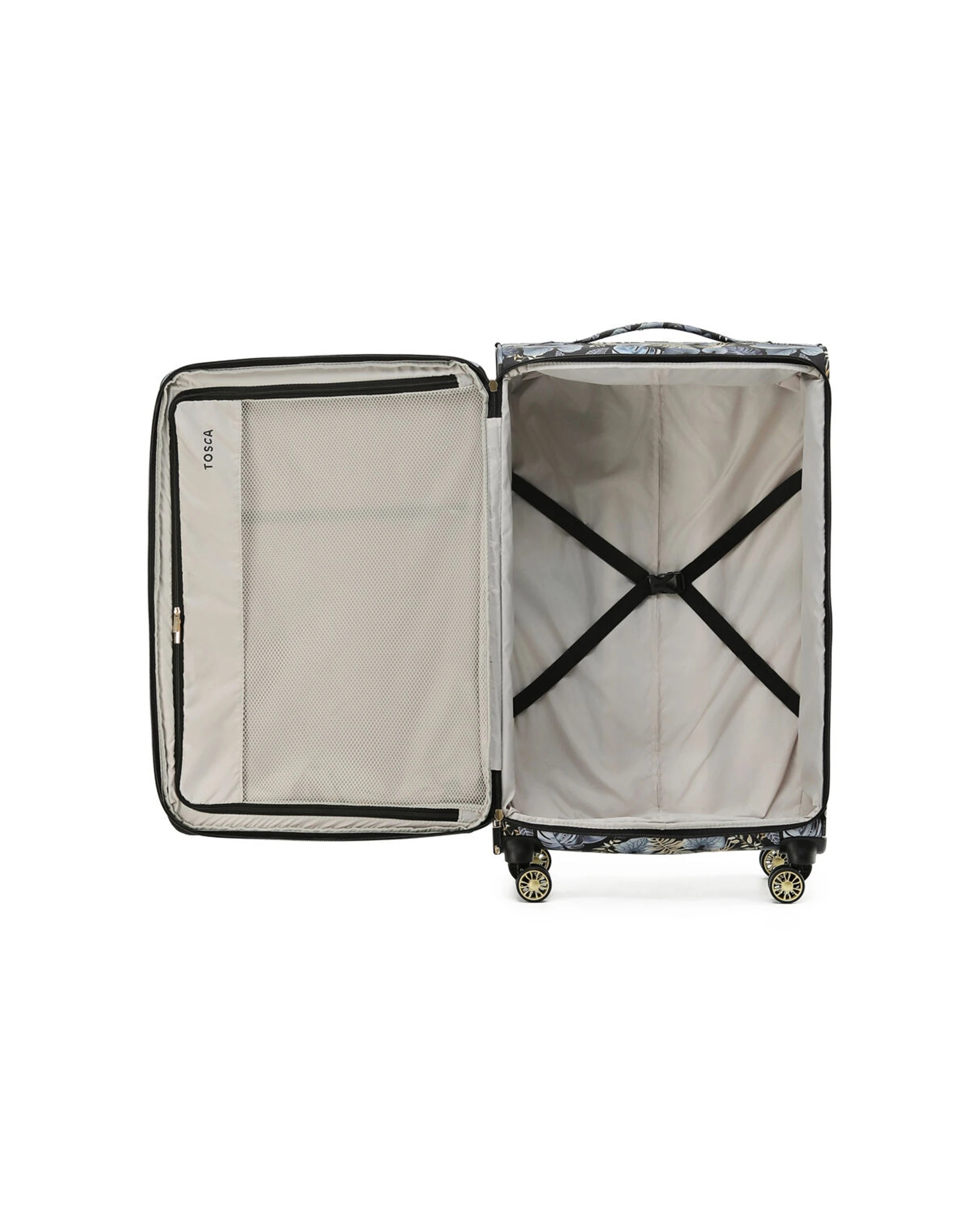 8 Tosca 3Pc Golden Palm Luggage Suitcase Trolley Set - Pattern, 8 of 9