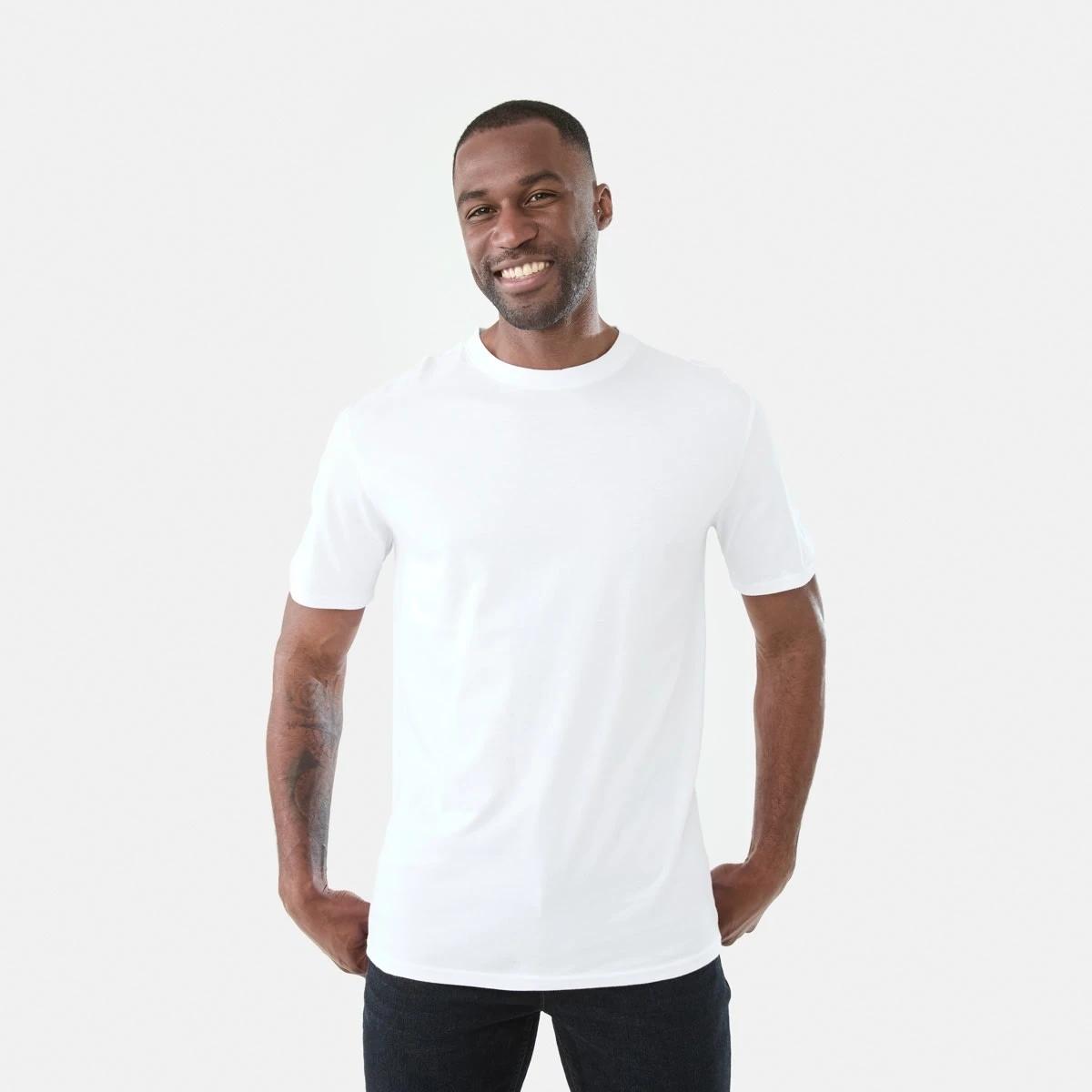 1 Australian Grown Cotton Crew Neck T-shirt WHITE, 1 of 10